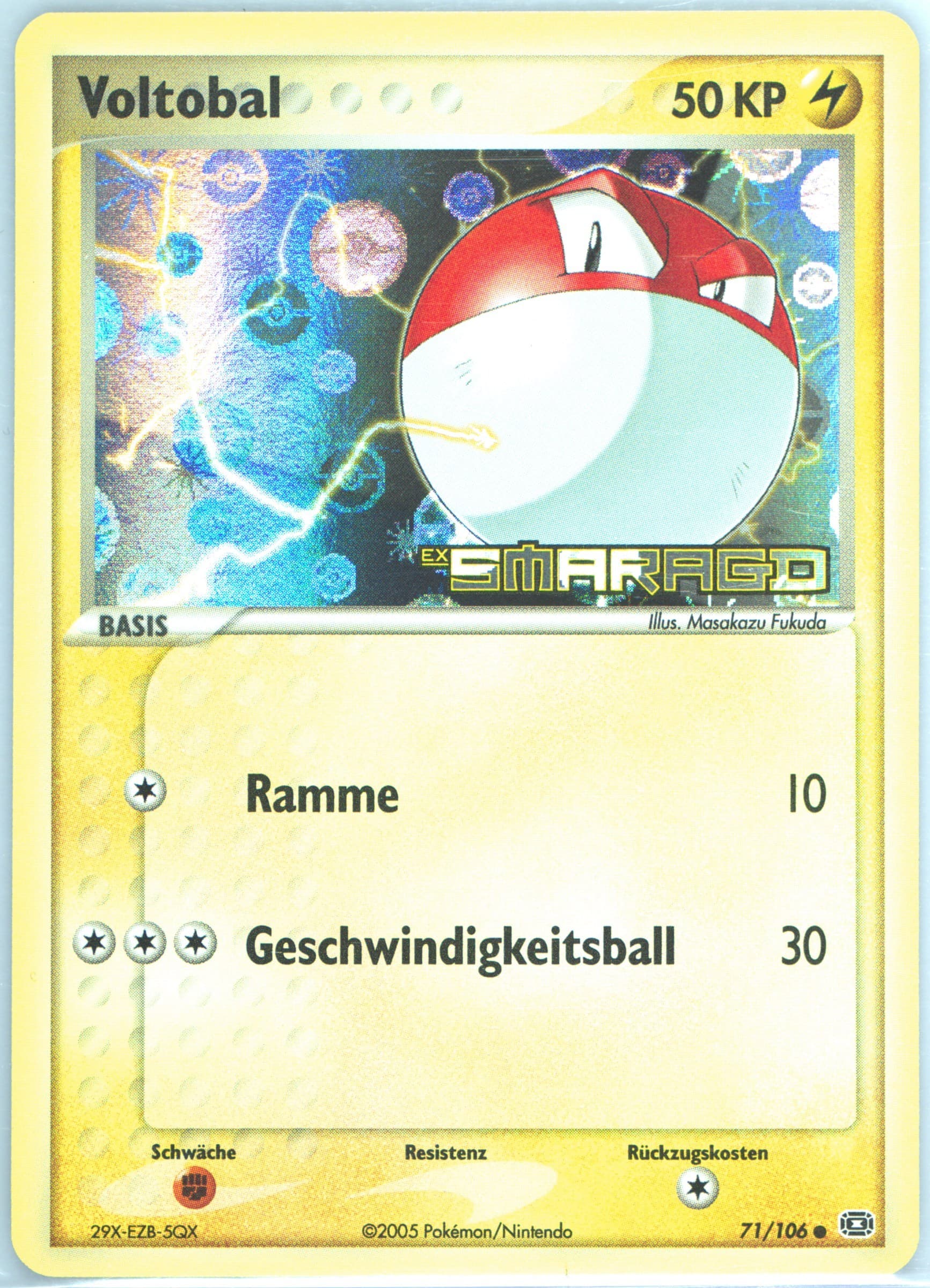 Voltobal-Reverse Foil German (71) 2005 Pokemon EX Emerald