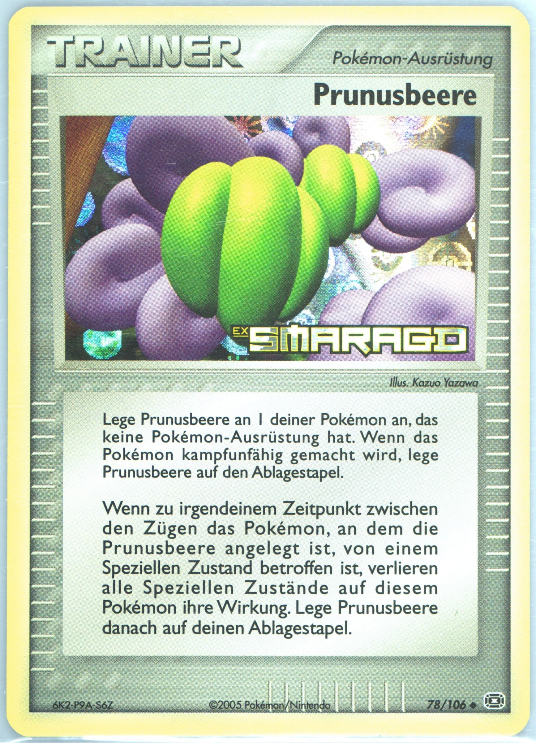 Prunusbeere-Reverse Foil German (78) 2005 Pokemon EX Emerald