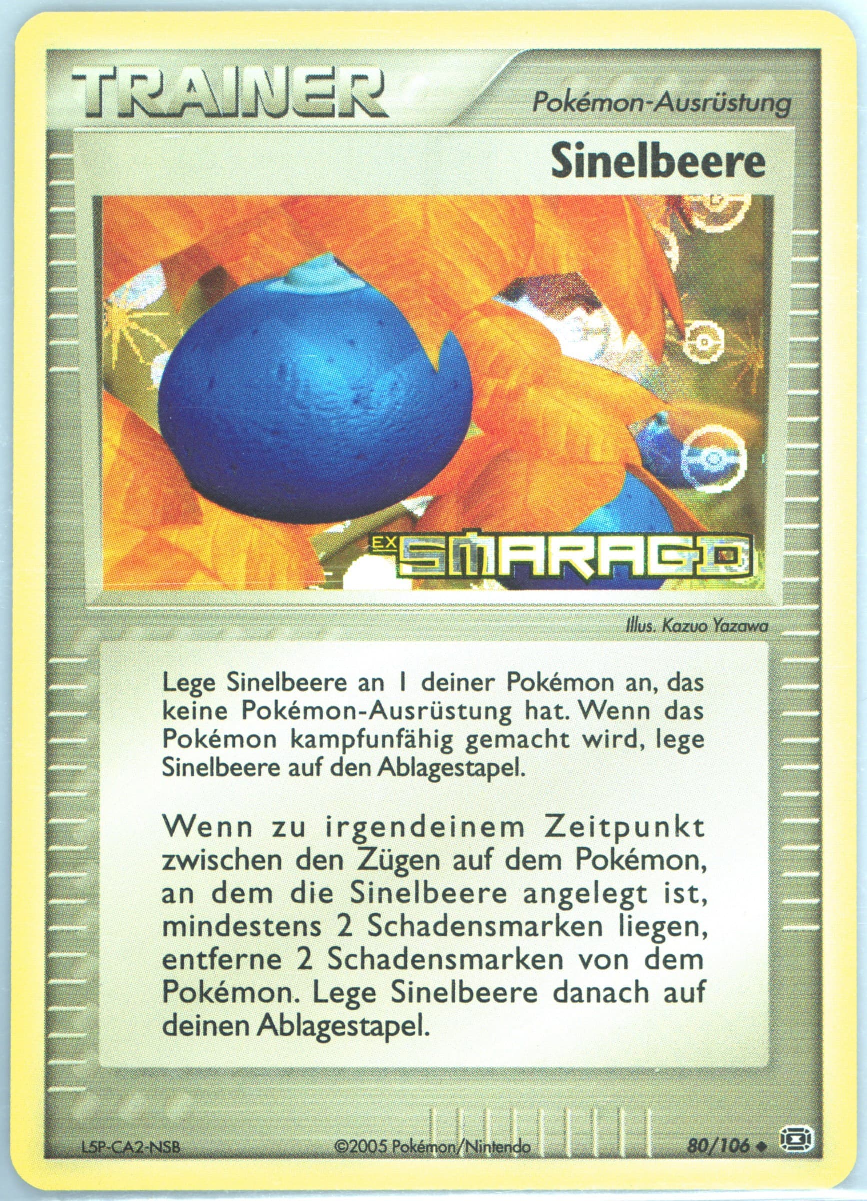 Sinelbeere-Reverse Foil German (80) 2005 Pokemon EX Emerald