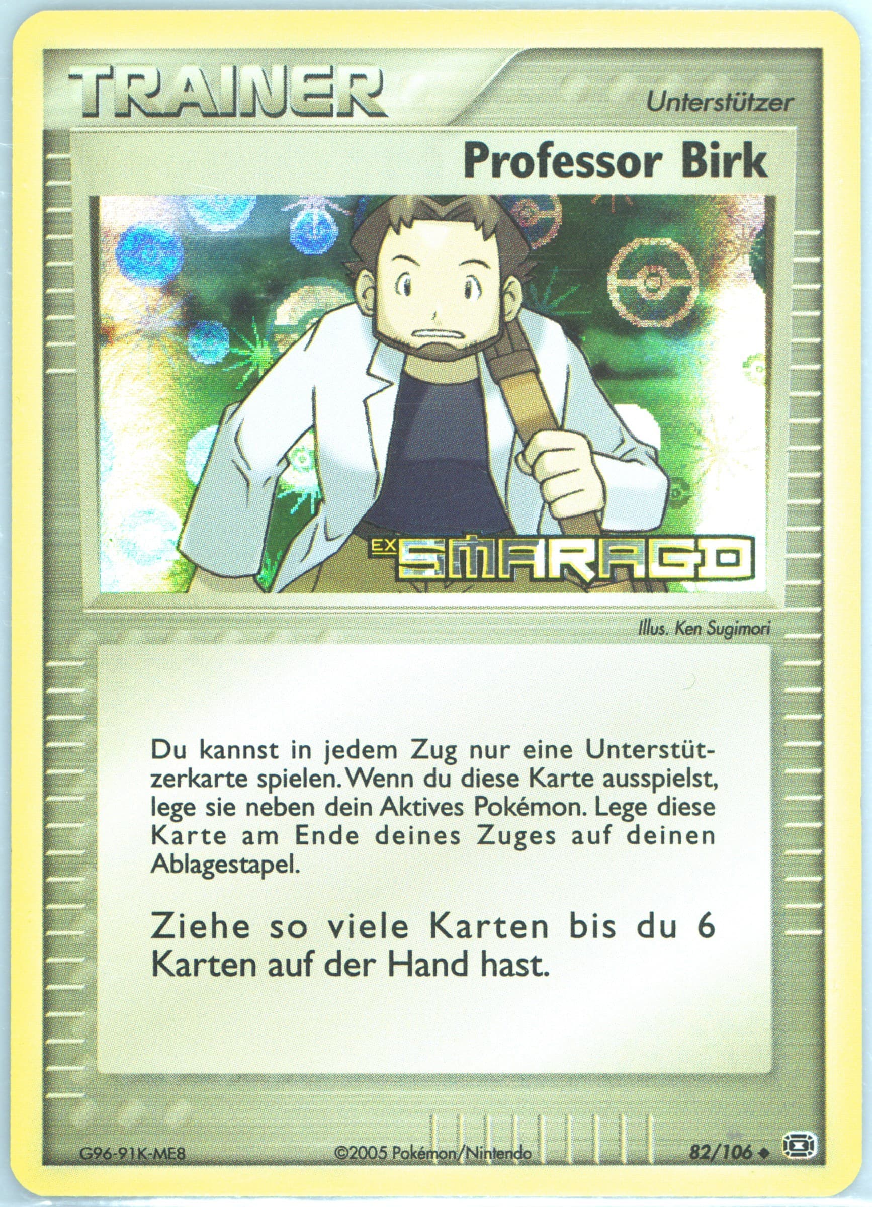 Professor Birk-Reverse Foil German (82) 2005 Pokemon EX Emerald
