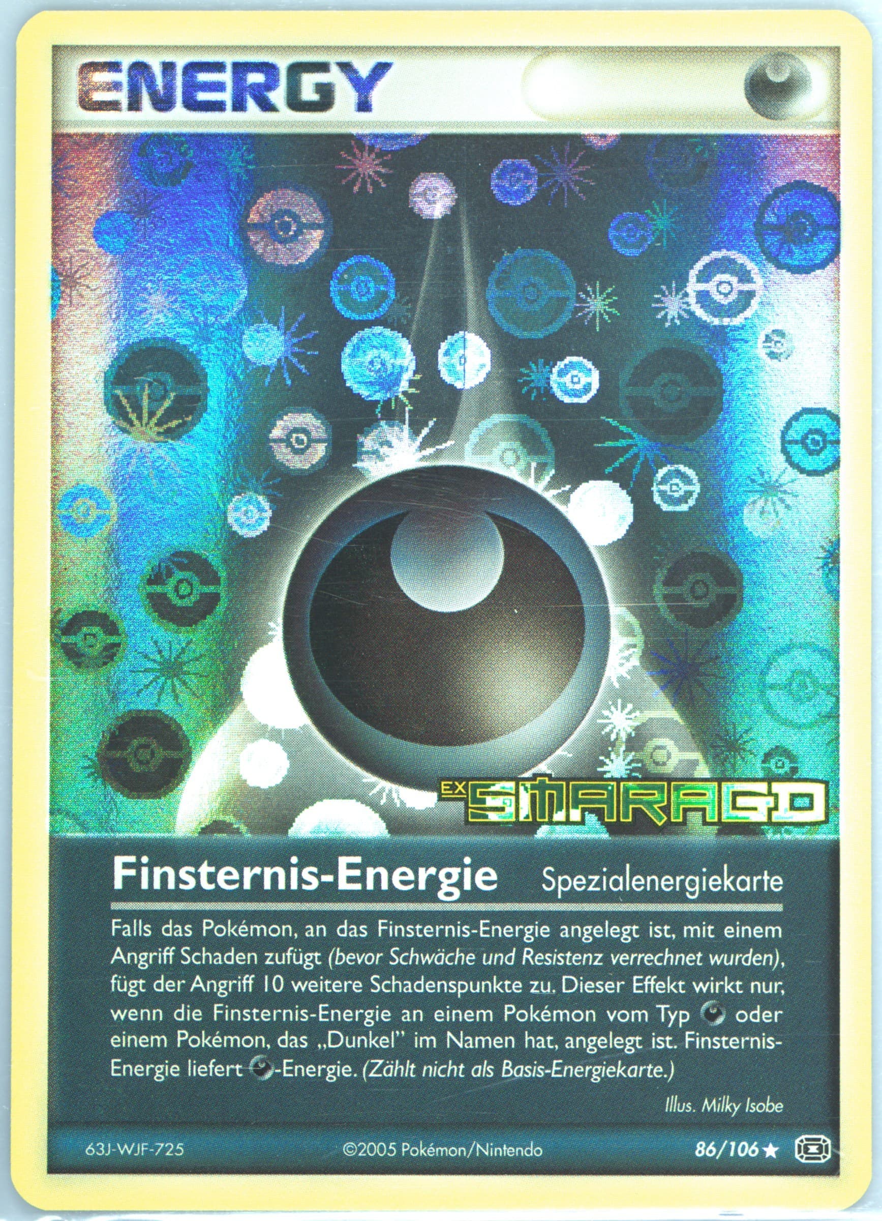 Finsternis-Energie-Reverse Foil German (86) 2005 Pokemon EX Emerald