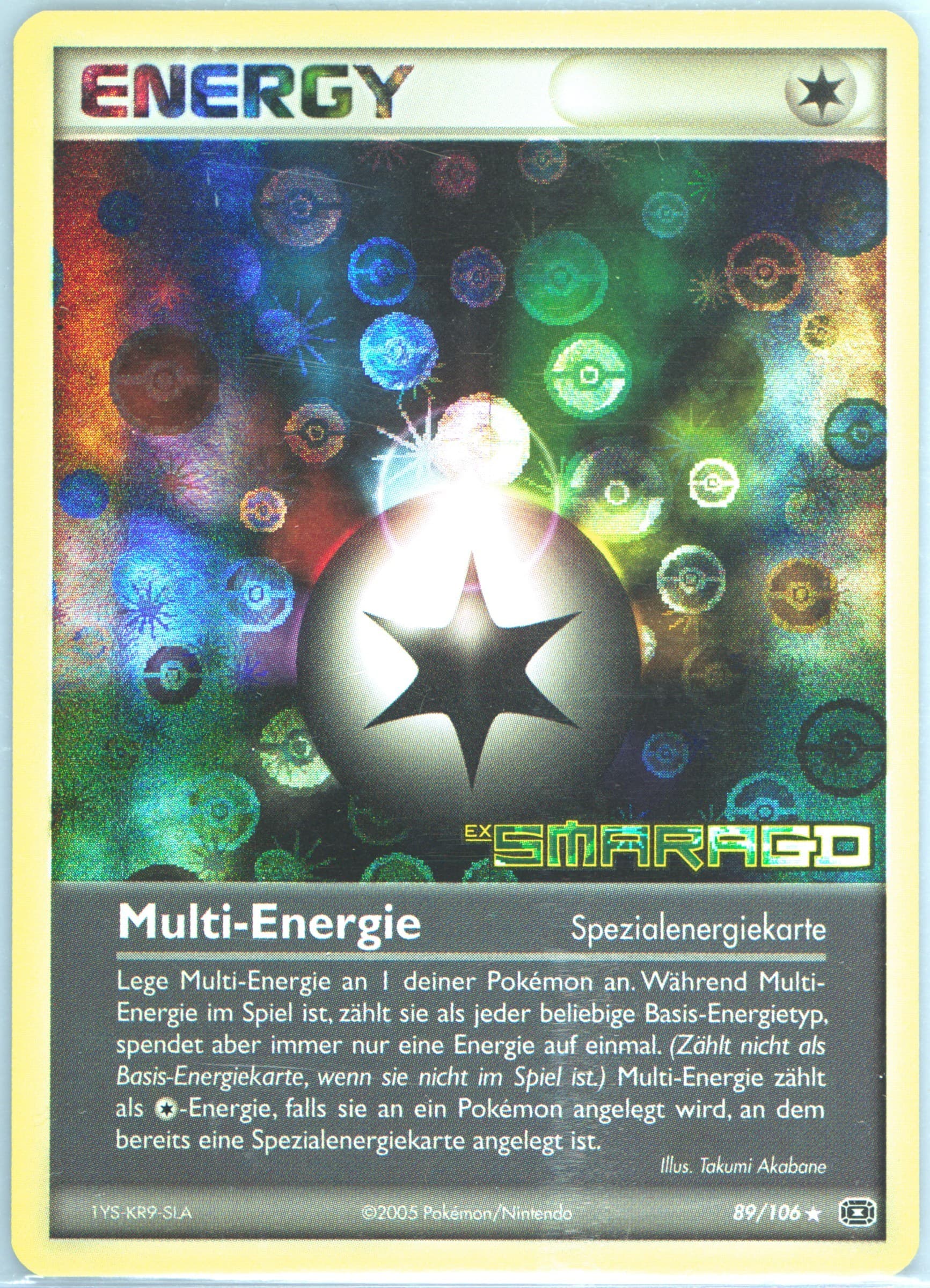 Multi-Energie-Reverse Foil German (89) 2005 Pokemon EX Emerald