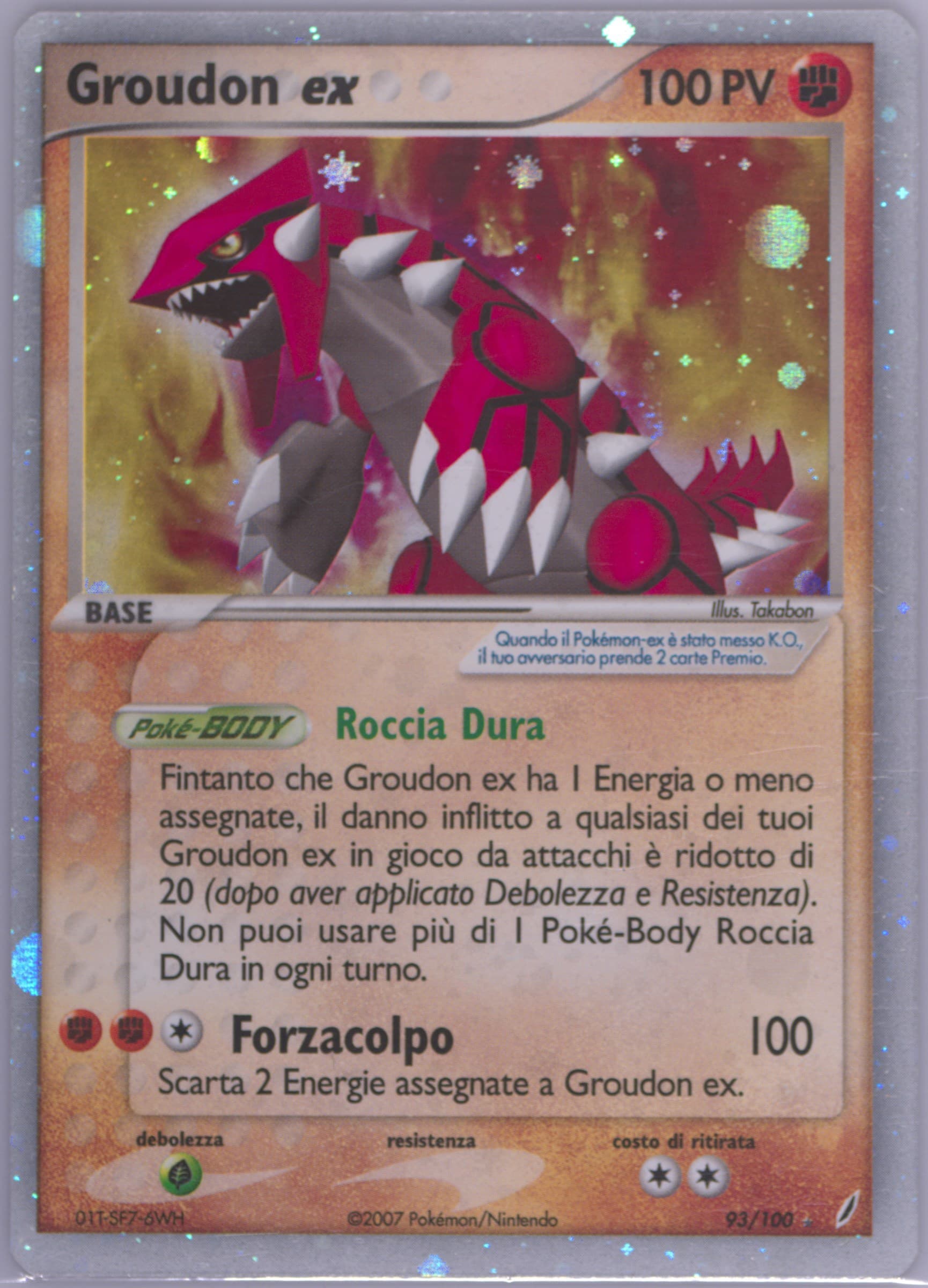 Groudon EX-Holo (93) 2007 Pokemon Italian EX Crystal Guardians