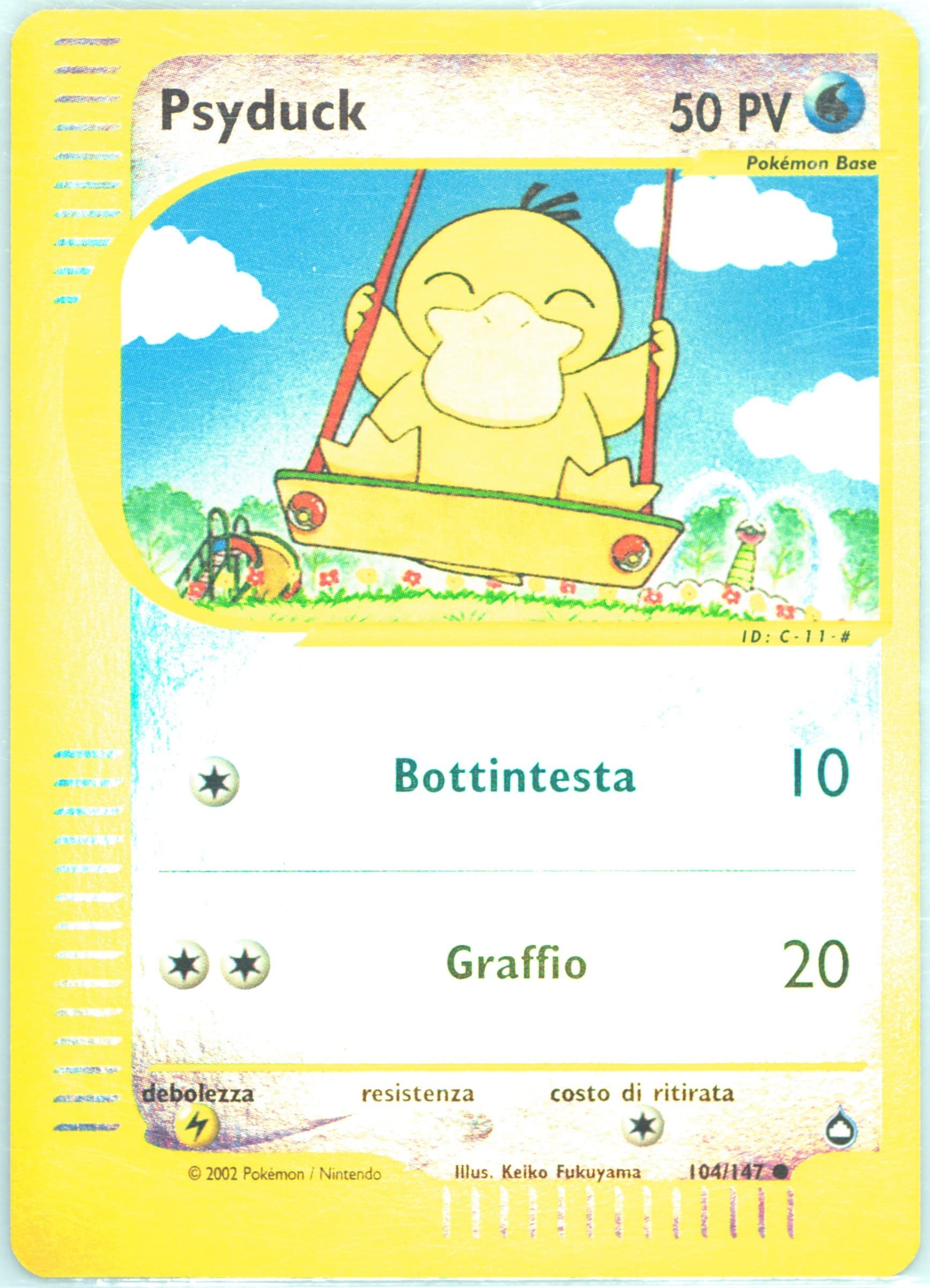 Psyduck-Reverse Foil Italian (104) 2003 Pokemon Aquapolis