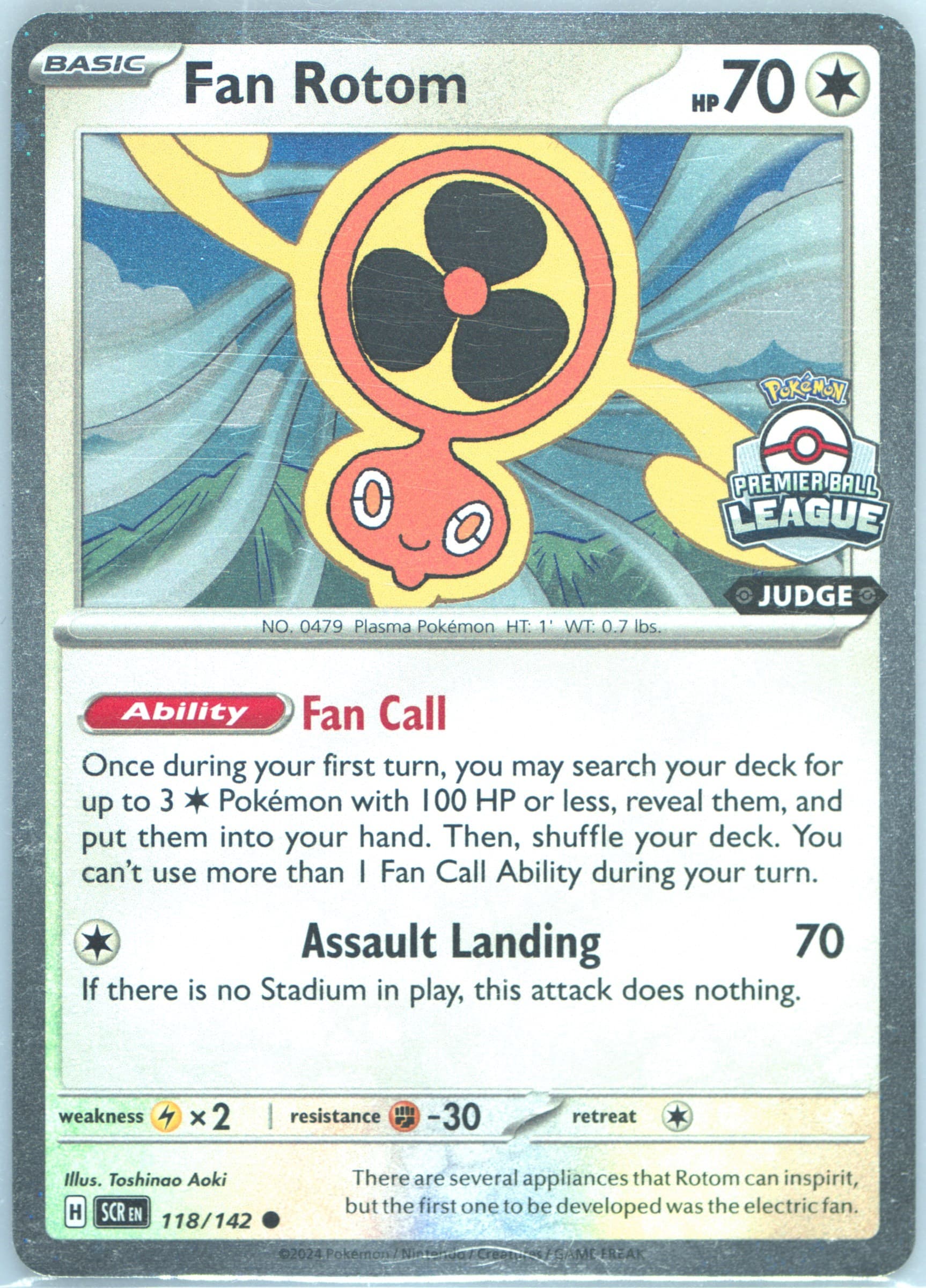 Fan Rotom Premier Ball League-Judge (118) 2024 Pokemon Scr EN-Stellar Crown