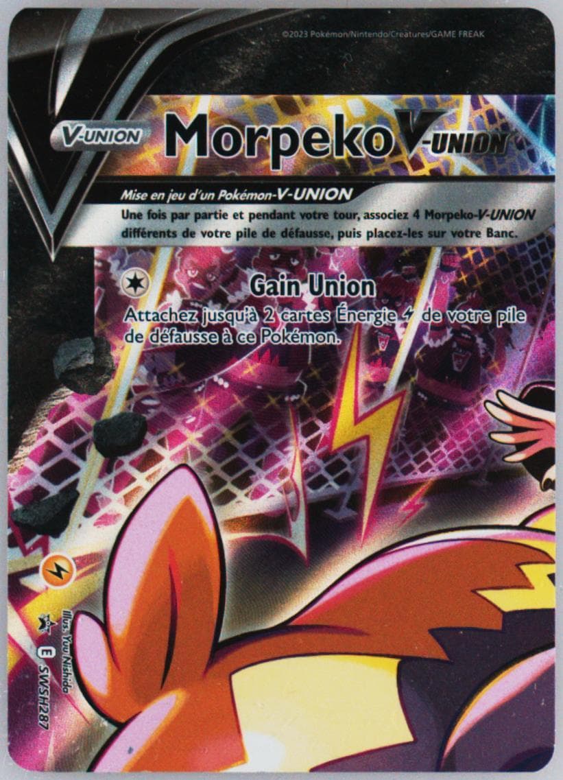 Full Art/Morpeko V-Union Crown Zenith Premium Playmat Collection-Morpeko V-Union-French (287) 2023 Pokemon Swsh Black Star Promo