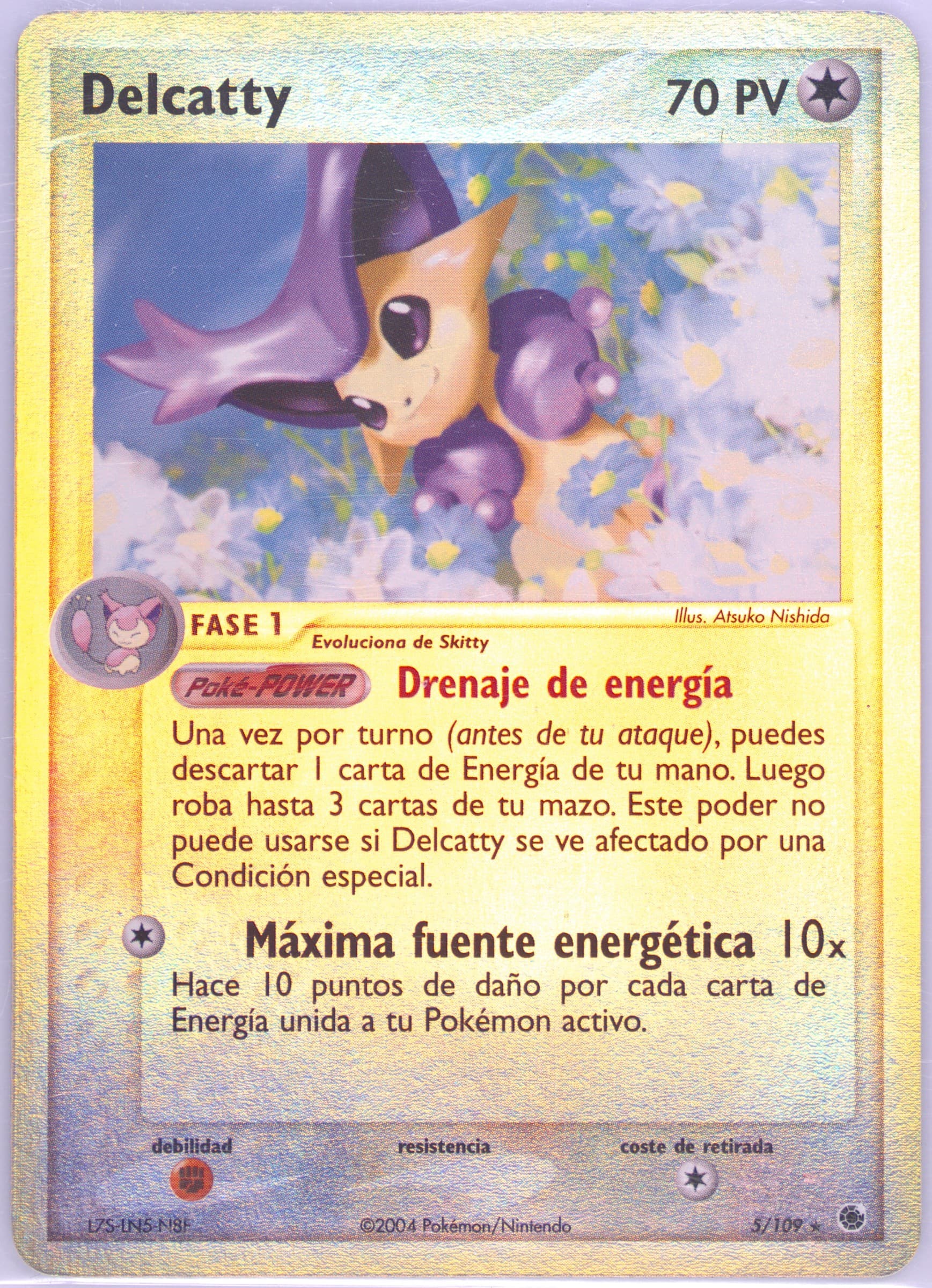 Delcatty-Reverse Foil (5) 2004 Pokemon Spanish EX Ruby & Sapphire