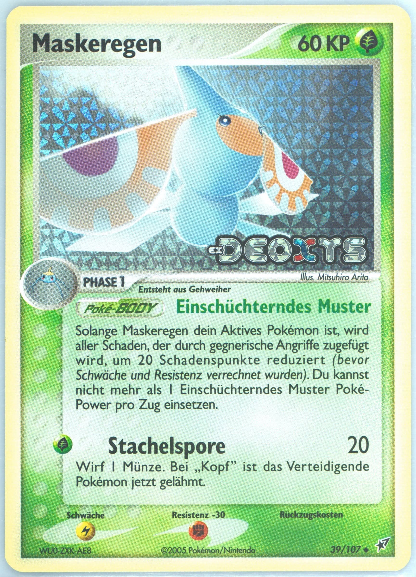 Maskeregen-Reverse Foil German (39) 2005 Pokemon EX Deoxys
