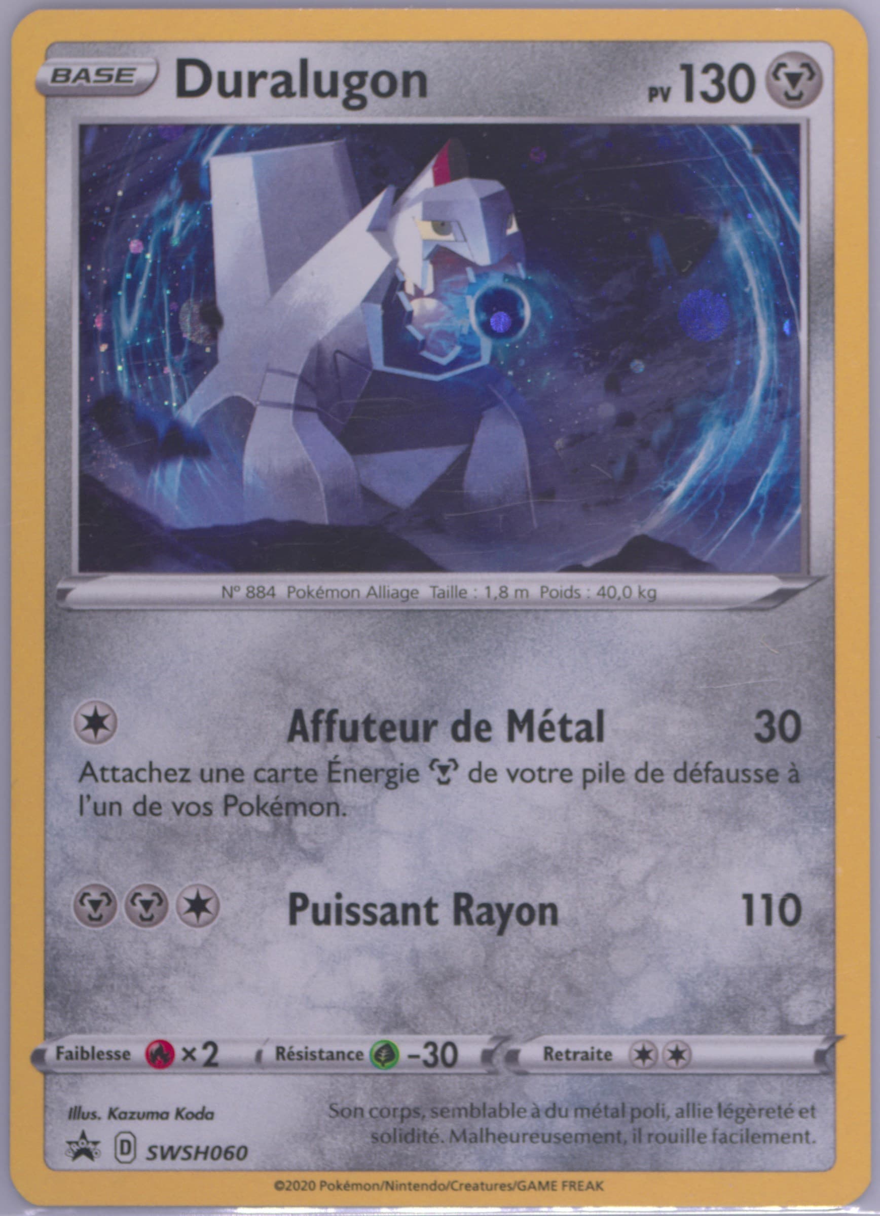 Duralugon-Holo Champion's Path Special Pin Collection-French (060) 2020 Pokemon Swsh Black Star Promo