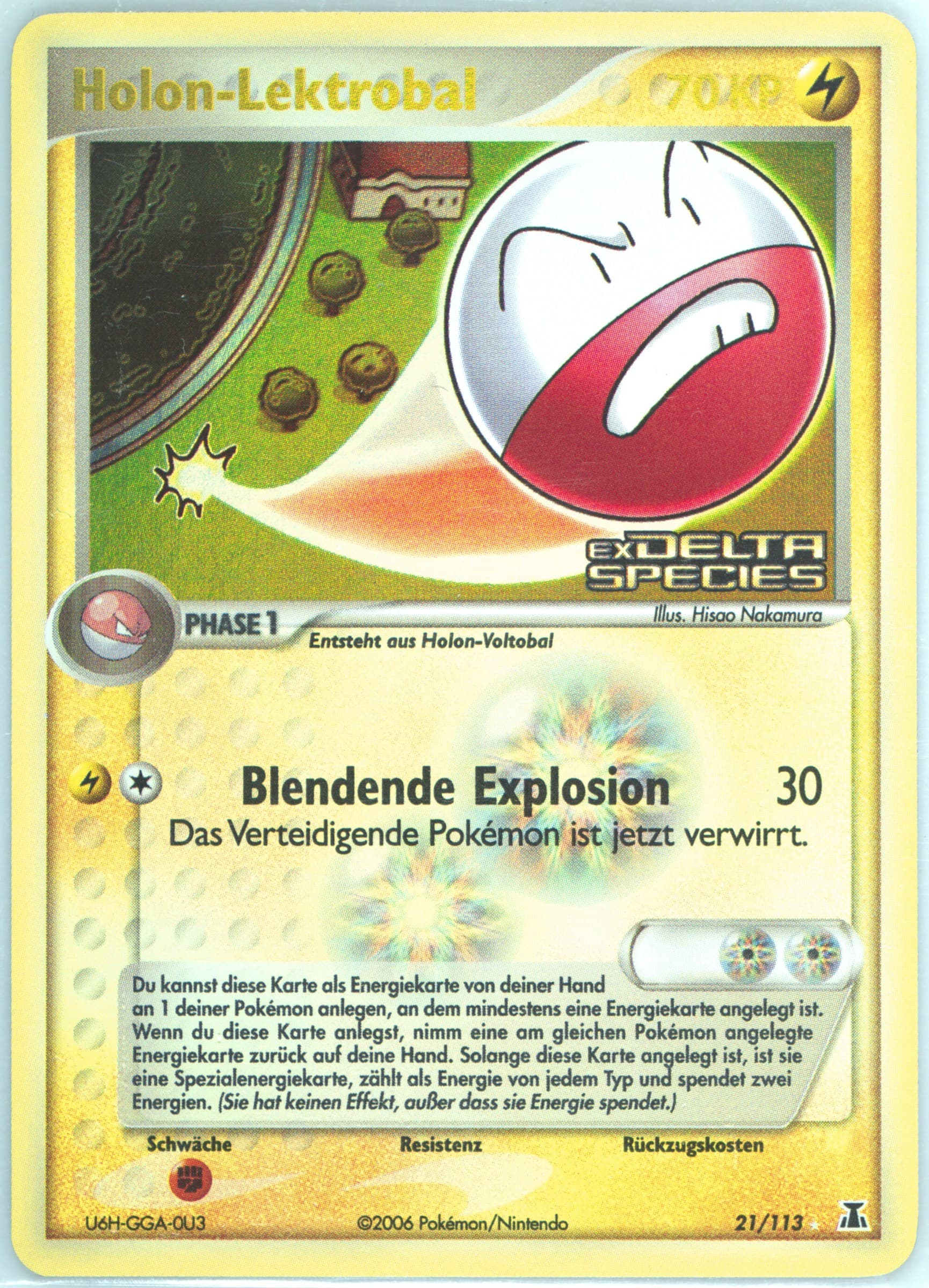 Holon-Lektrobal-Reverse Foil German (21) 2005 Pokemon EX Delta Species