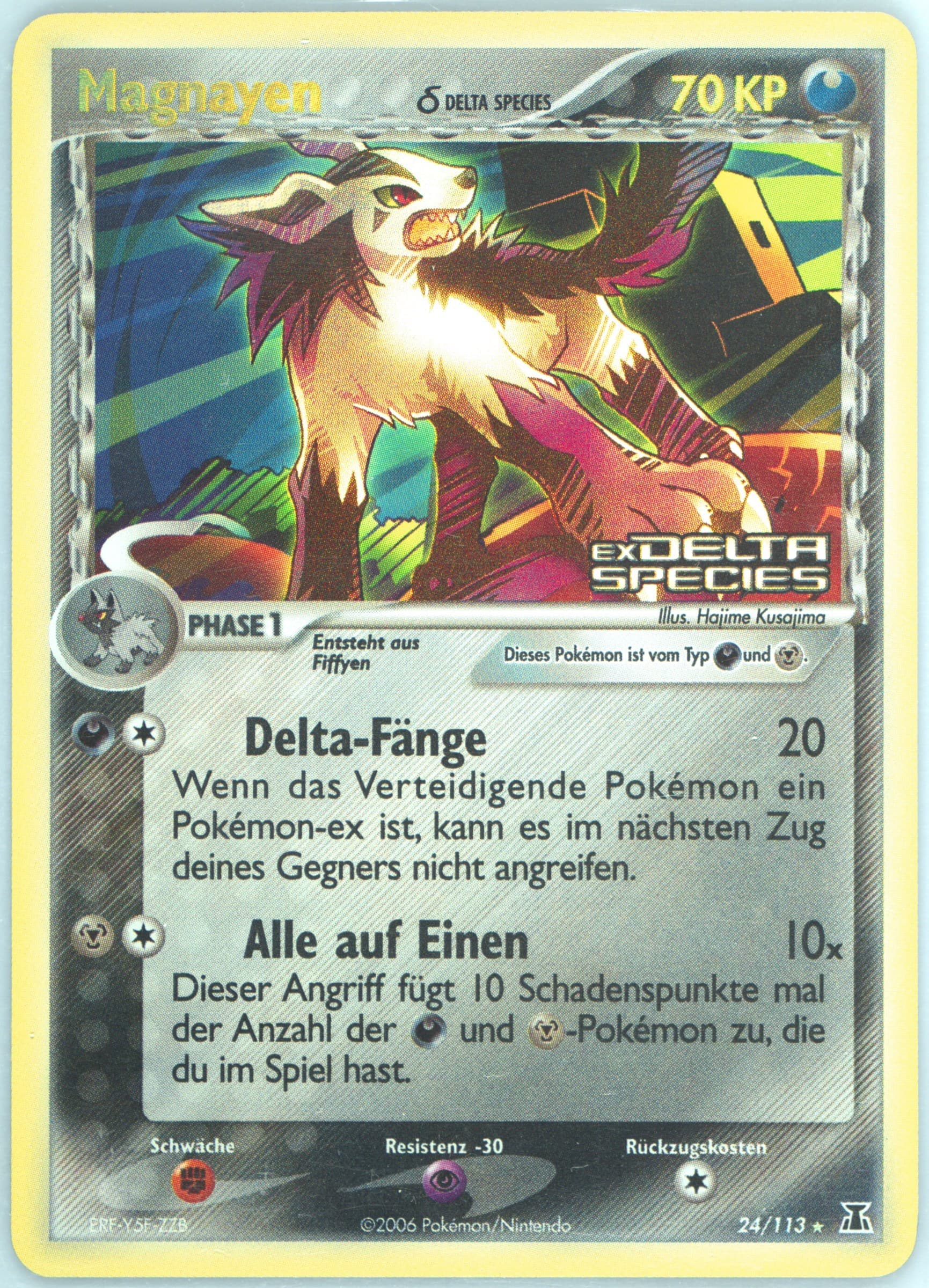 Magnayen-Reverse Foil German (24) 2005 Pokemon EX Delta Species