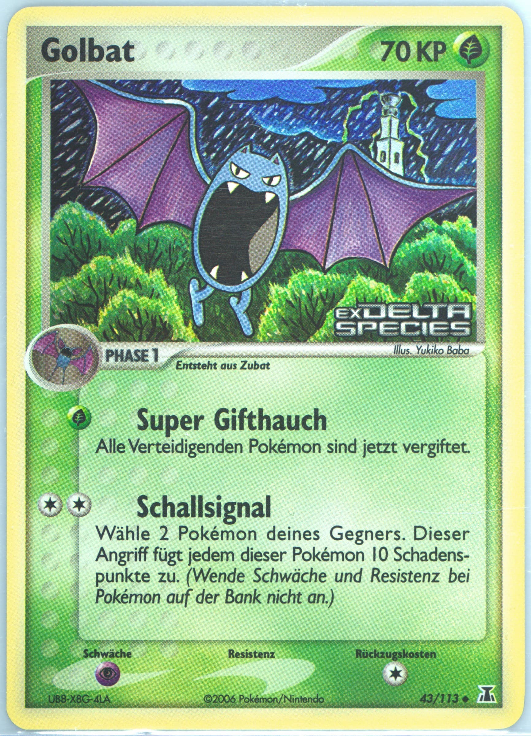 Golbat-Reverse Foil German (43) 2005 Pokemon EX Delta Species