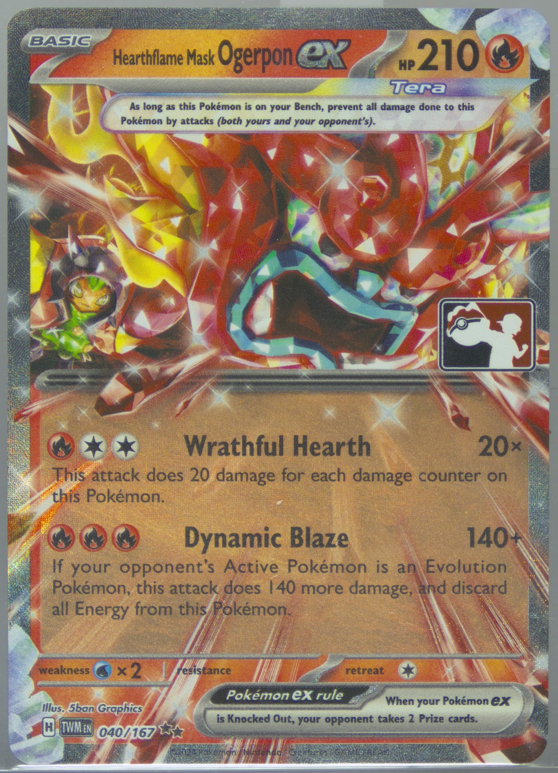 Hearthflame Mask Ogerpon EX (040) 2025 Pokemon Play! Pokemon Prize Pack: Series 6