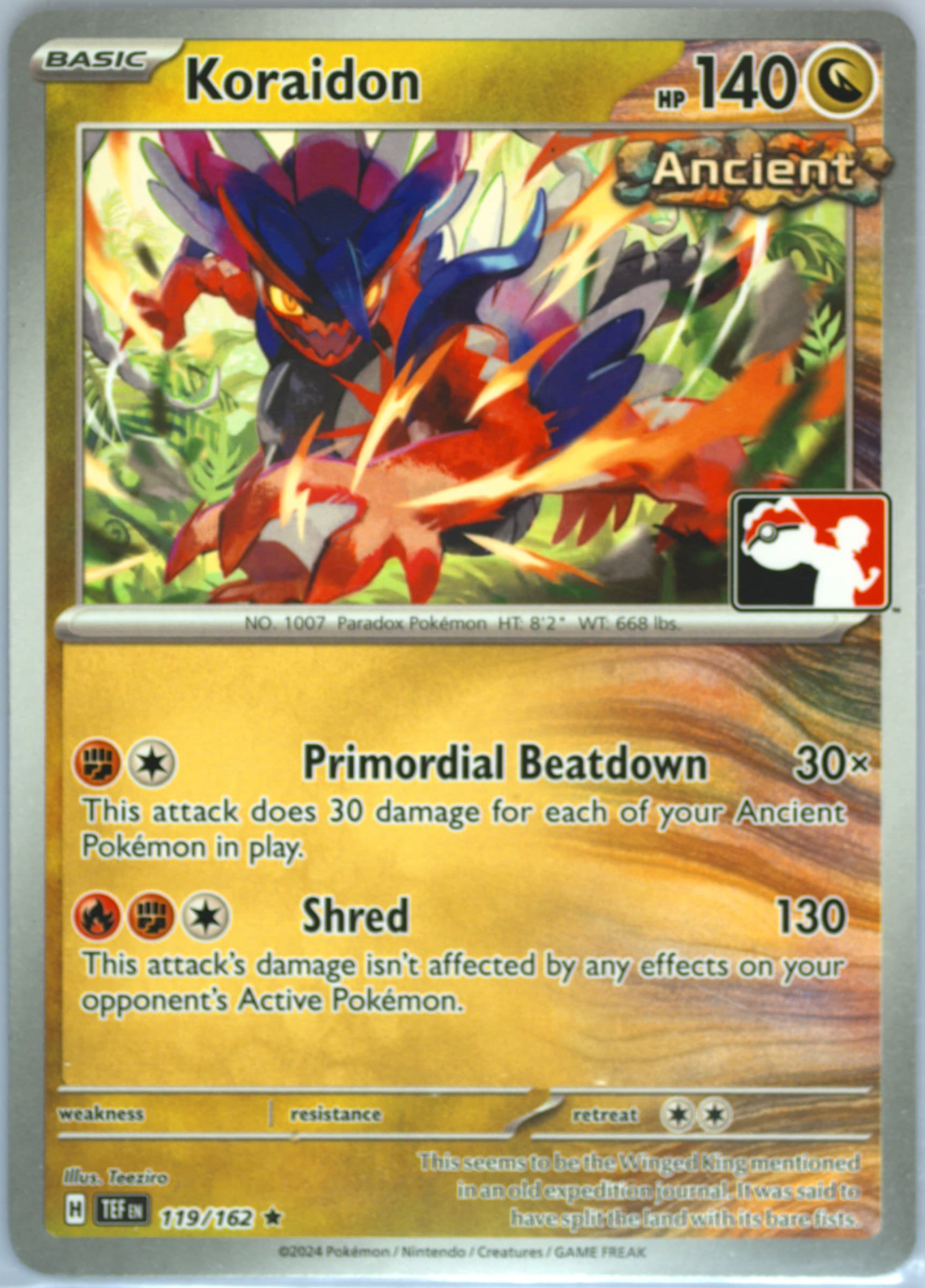 Koraidon (119) 2024-2025 Pokemon Play! Pokemon Prize Pack