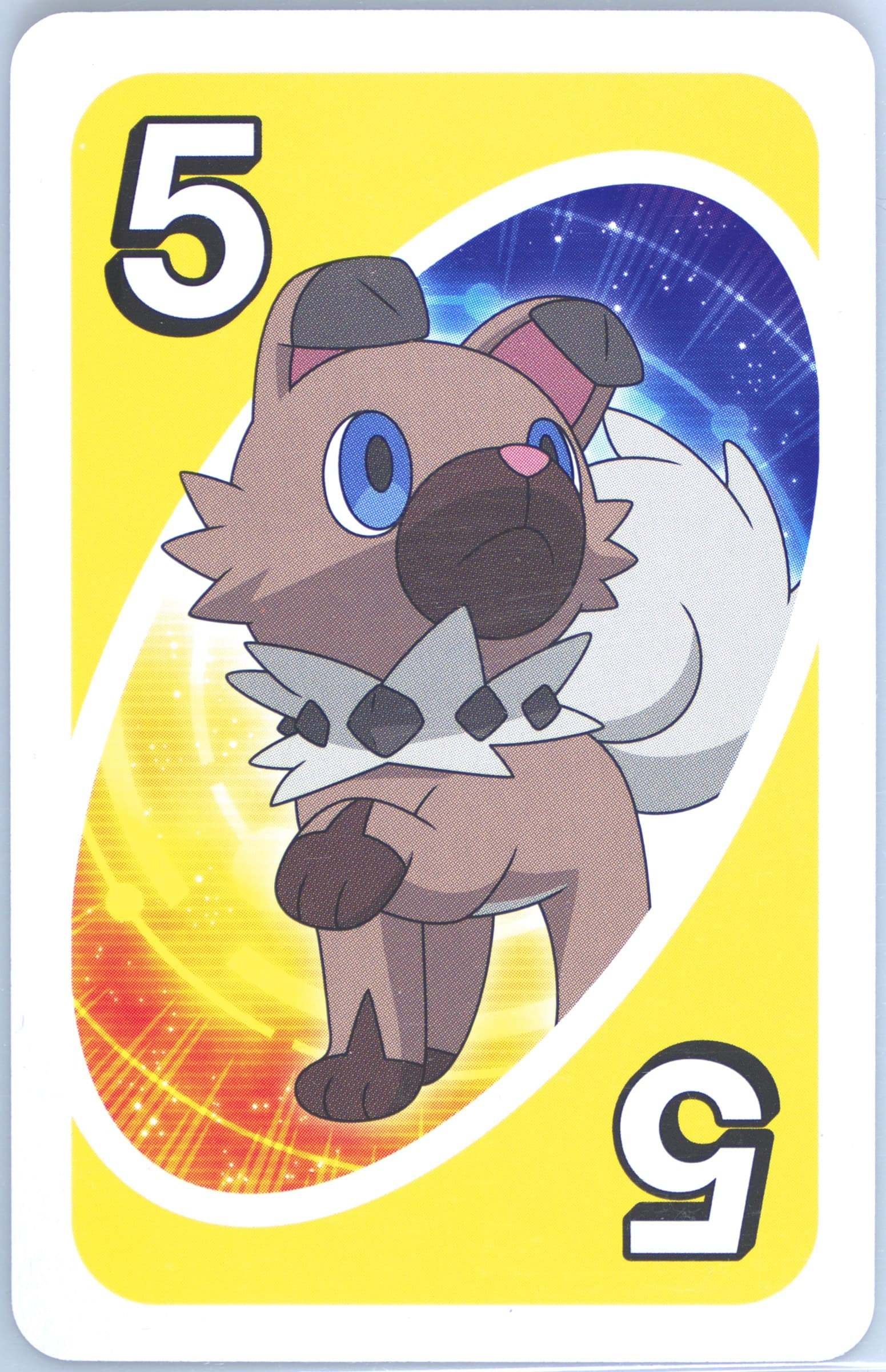 Rockruff Japanese Back-Yellow-#5 2017 Uno Pokemon Sun & Moon