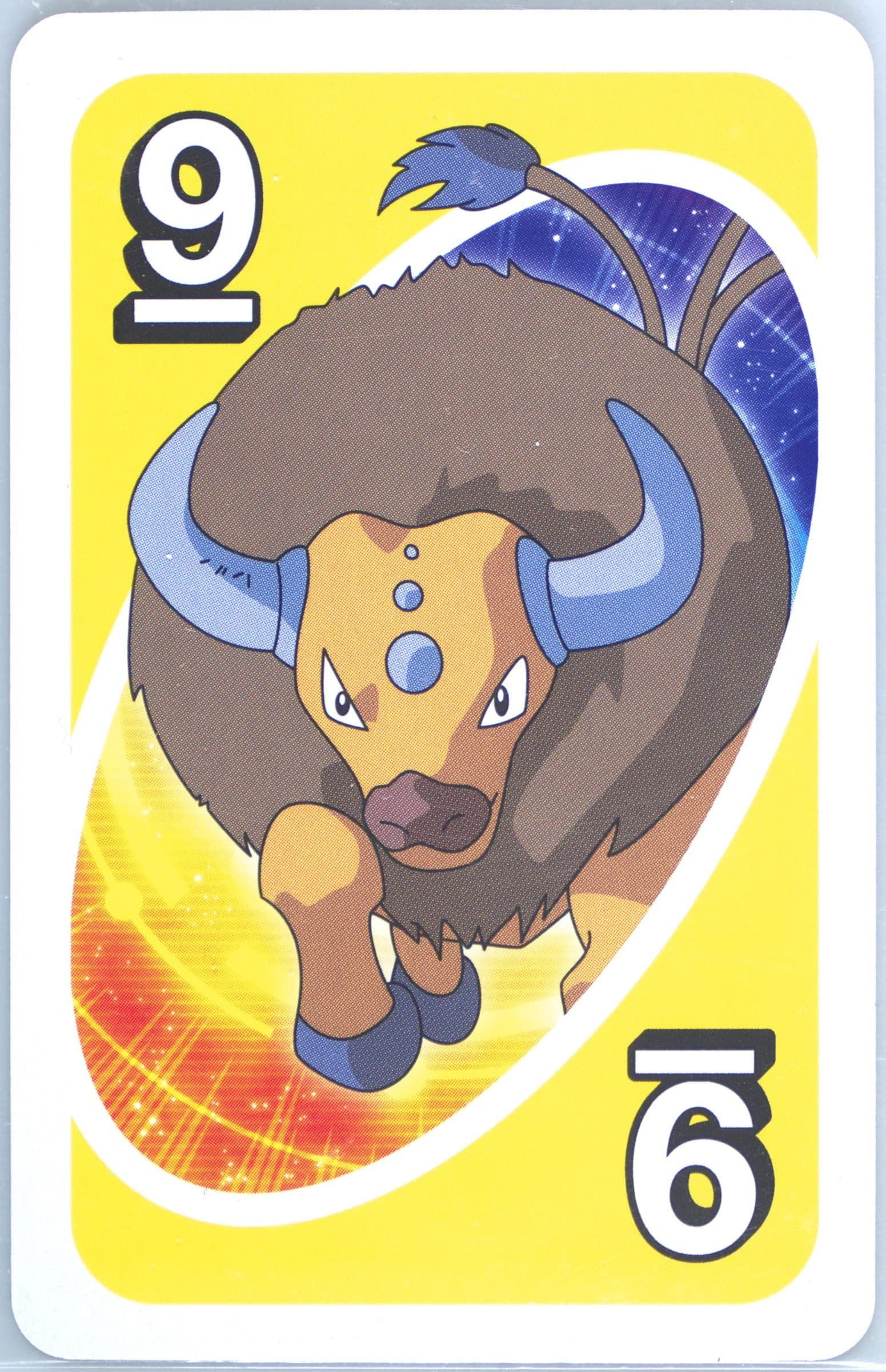 Tauros Japanese Back-Yellow-#9 2017 Uno Pokemon Sun & Moon