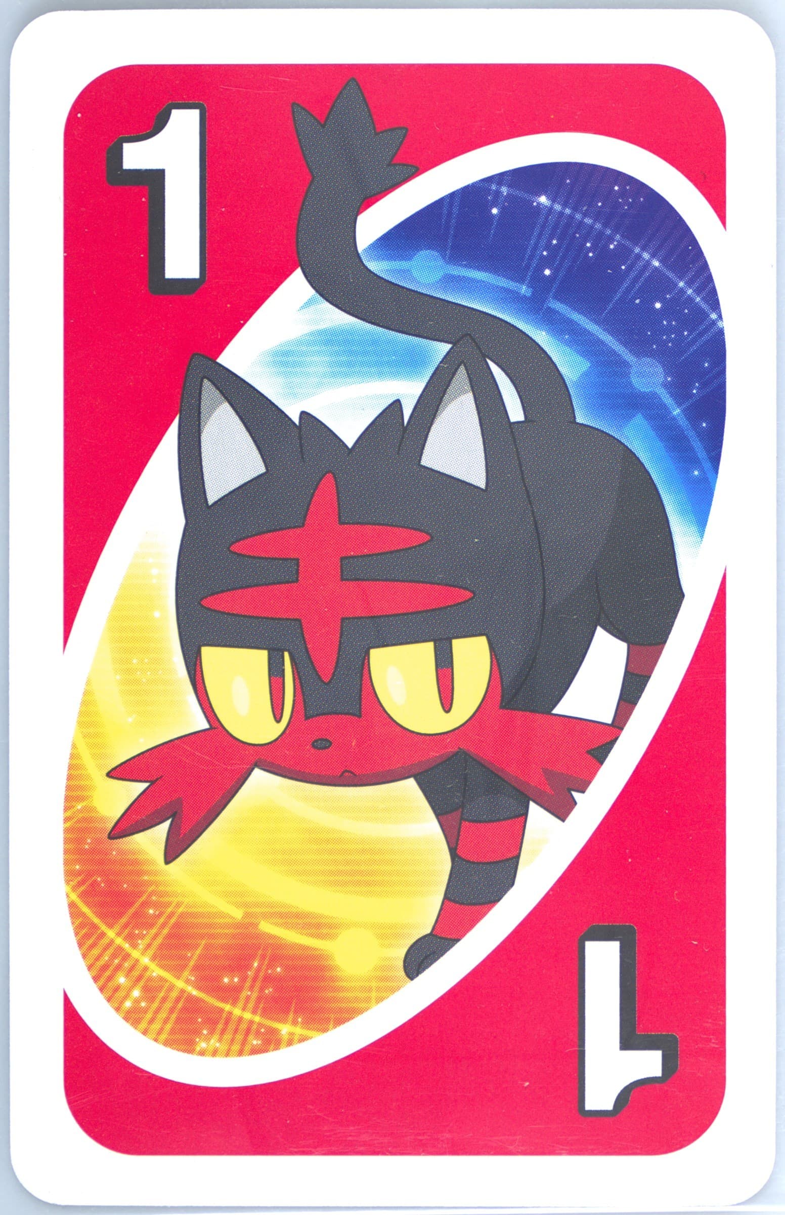 Litten Japanese Back-Red-#1 2017 Uno Pokemon Sun & Moon