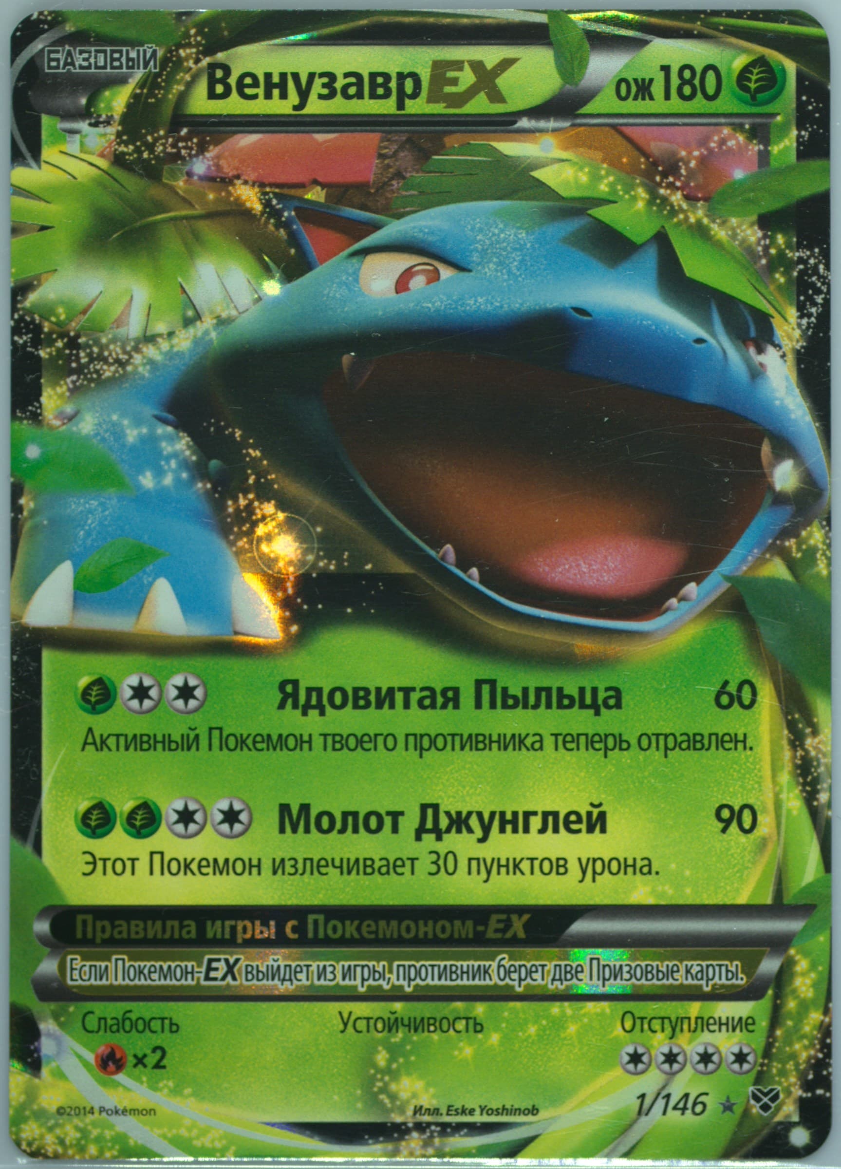 Venusaur EX Russian (1) 2014 Pokemon XY