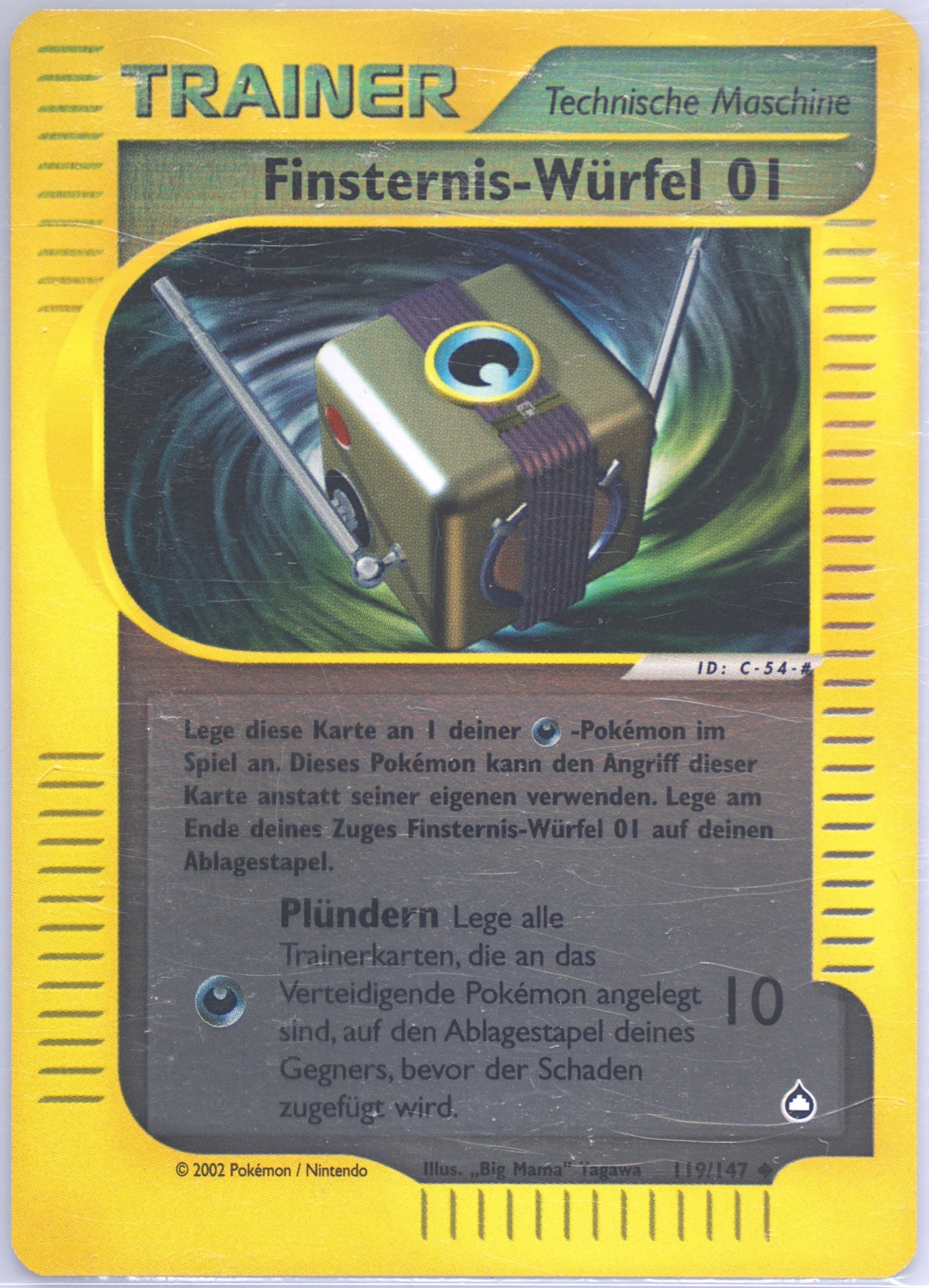 Finsternis-Wurfel 01-Reverse Foil German (119) 2003 Pokemon Aquapolis