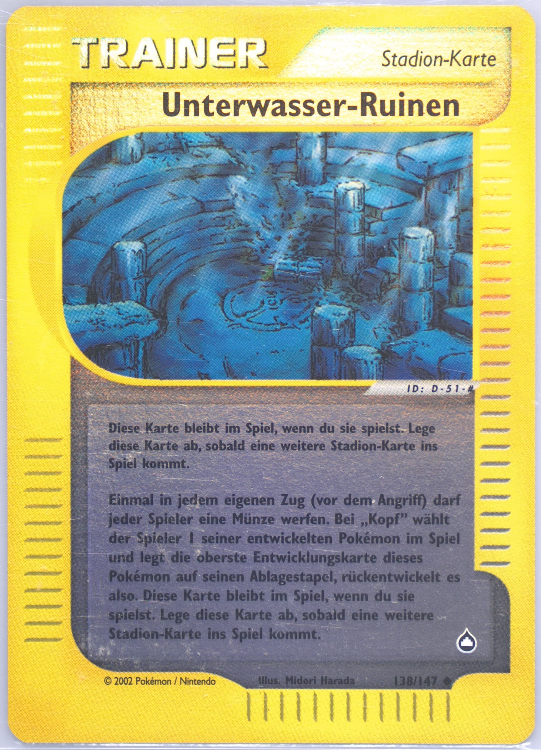 Unterwasser-Ruinen-Reverse Foil German (138) 2003 Pokemon Aquapolis