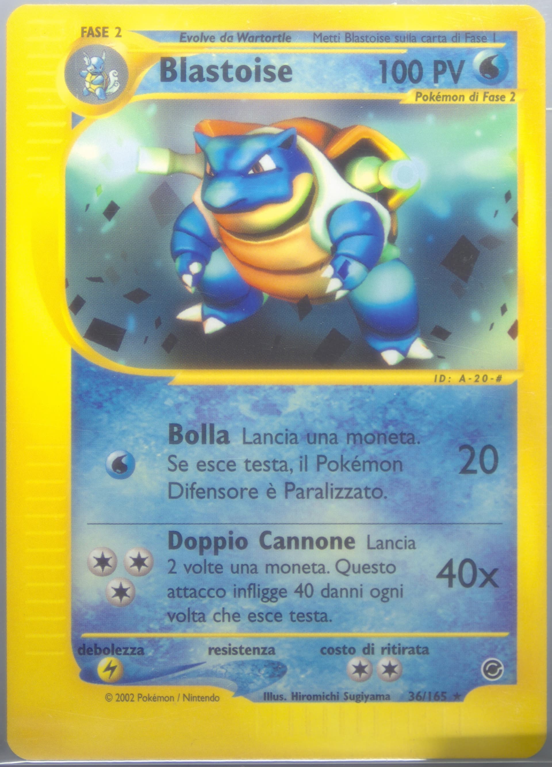 Blastoise Italian (36) 2002 Pokemon Expedition