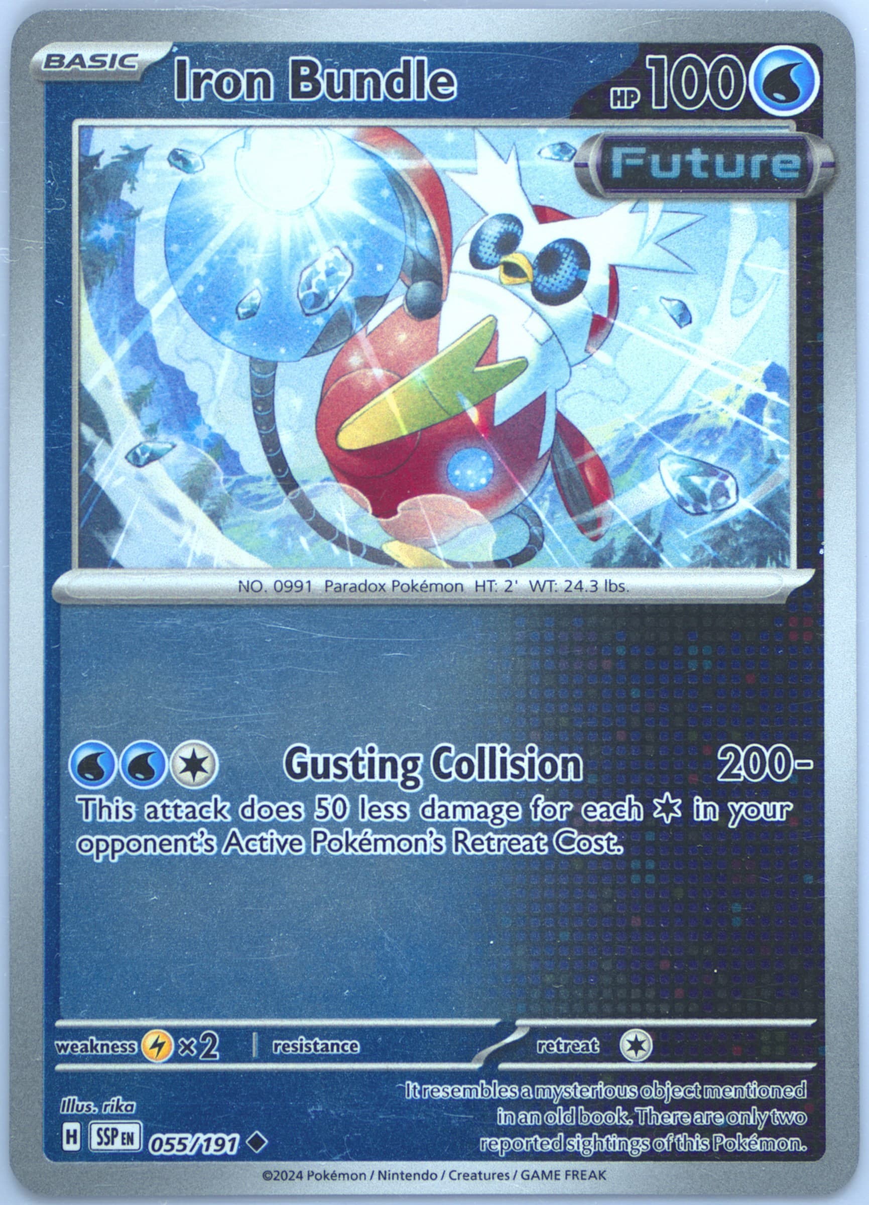 Iron Bundle Reverse Holo (055) 2024 Pokemon Ssp EN-Surging Sparks