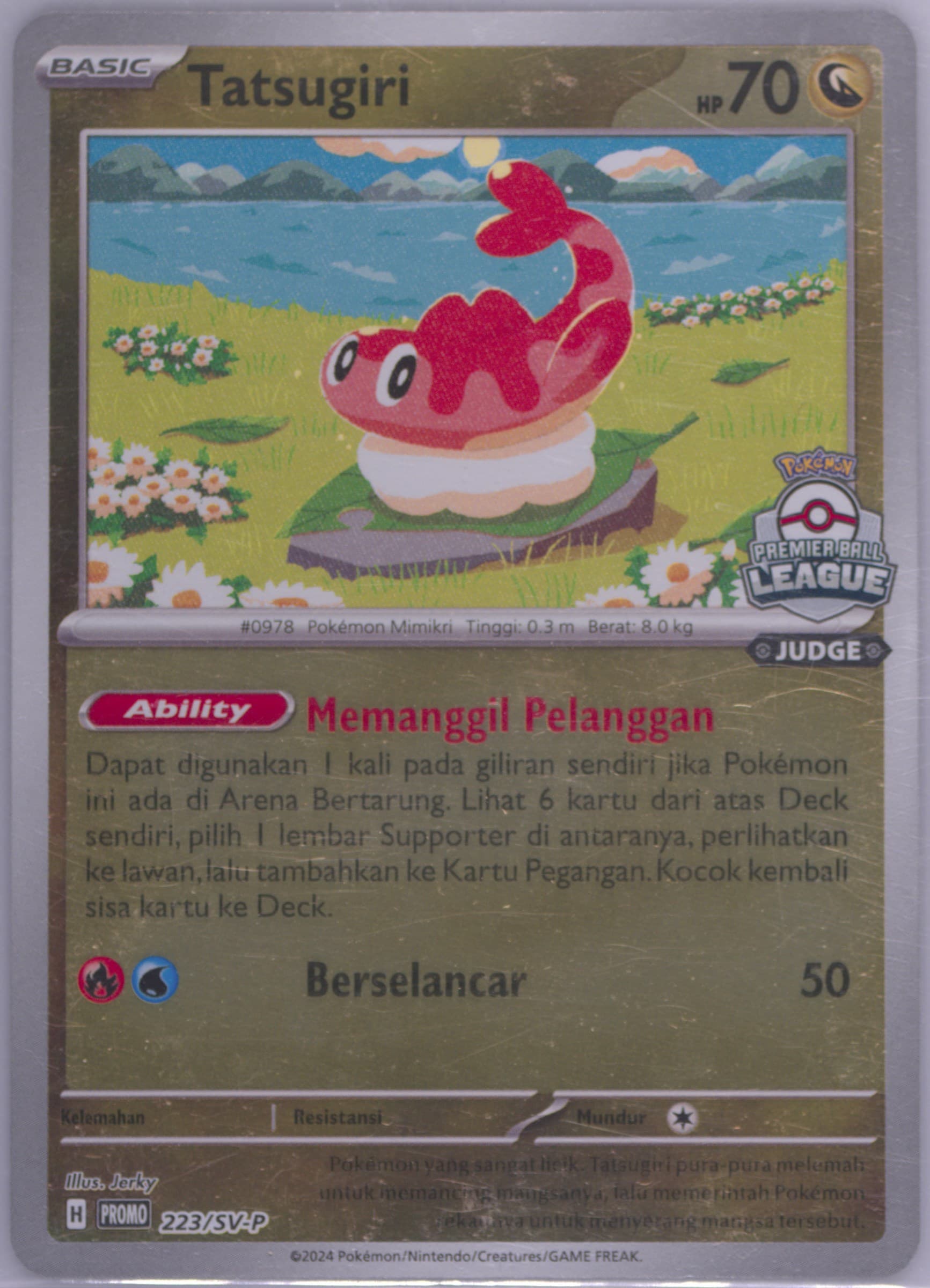 Tatsugiri Premier Ball League-Judge (223) 2024 Pokemon Indonesian SV-P Promo