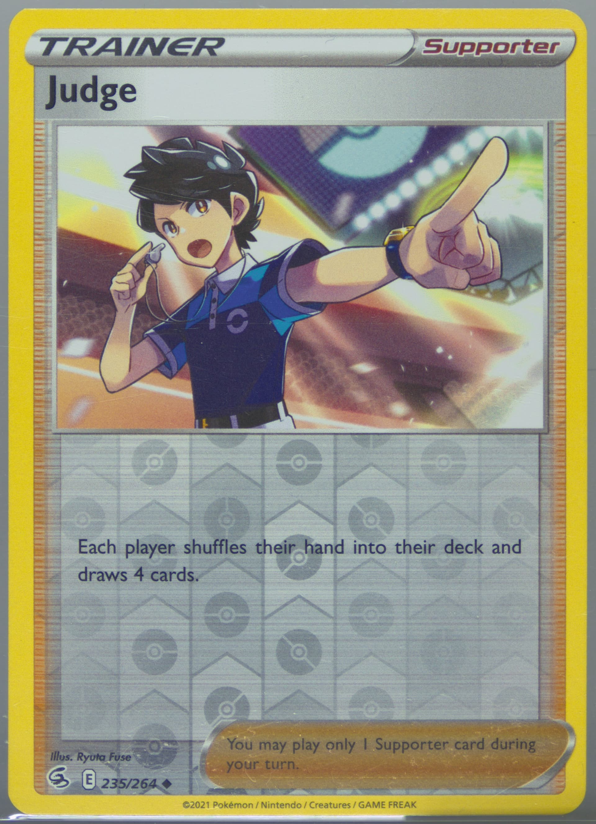 Judge-Reverse Foil (235) 2021 Pokemon Sword & Shield Fusion Strike