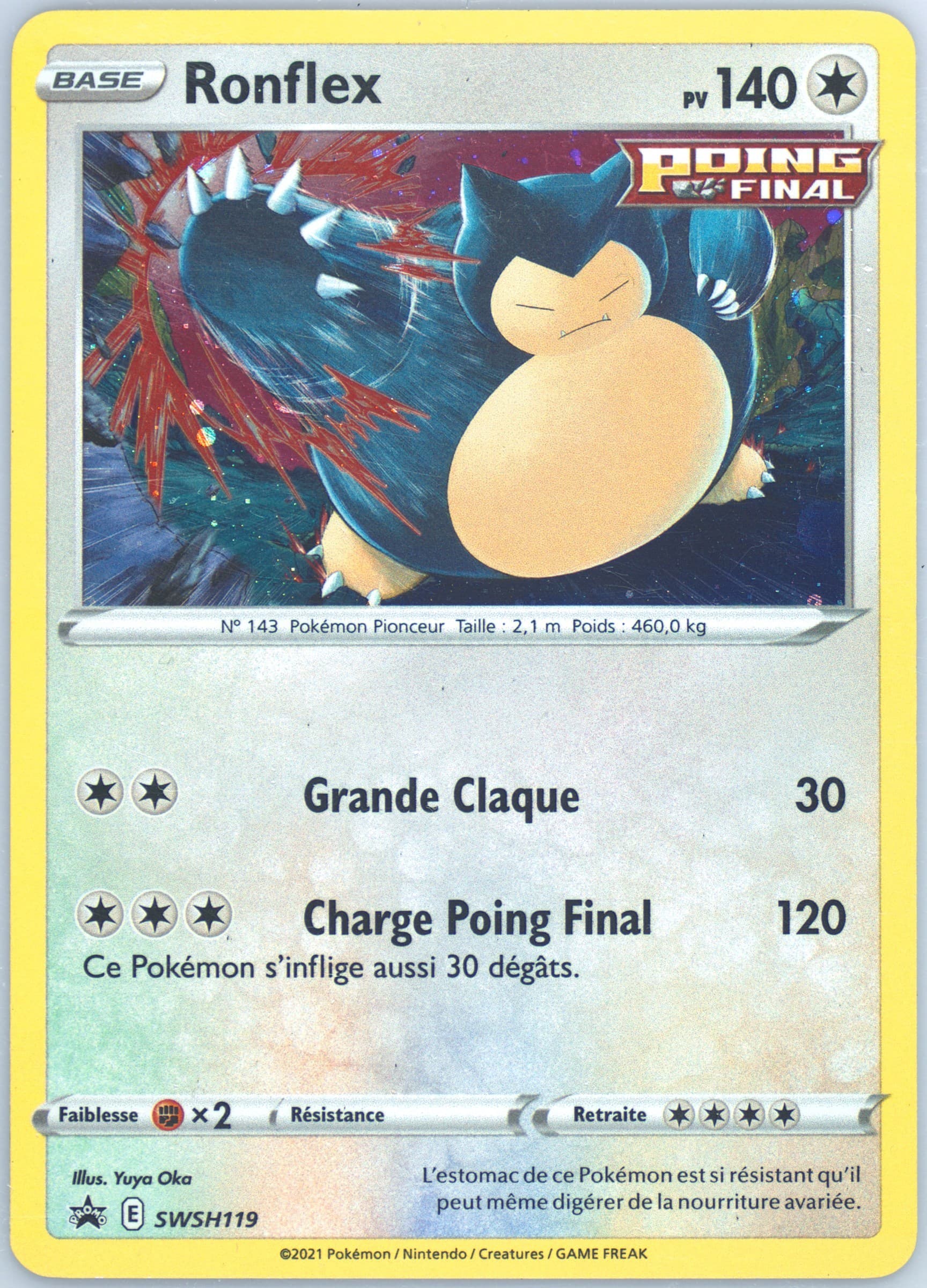 Ronflex-Holo Chilling Reign Three Pack Blisters-French (119) 2021 Pokemon Swsh Black Star Promo