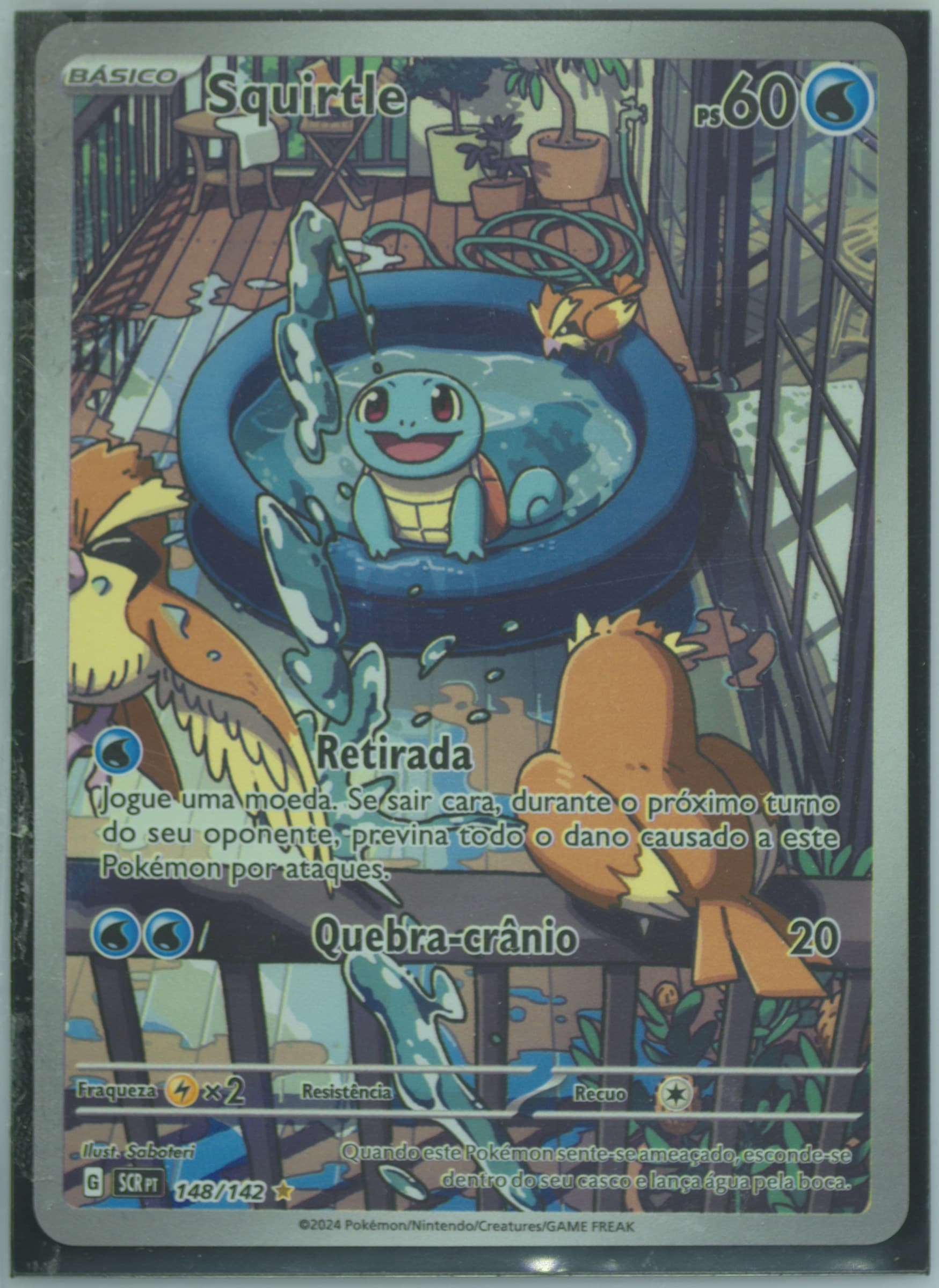 Squirtle Illustration Rare (148) 2024 Pokemon Portuguese Scr PT-Stellar Crown