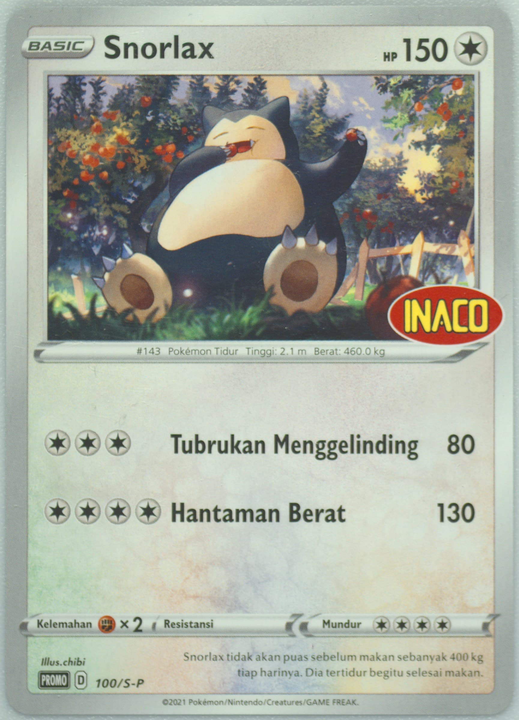 Snorlax Inaco Mini Jelly Konnyaku (100) 2021 Pokemon Indonesian S Promo