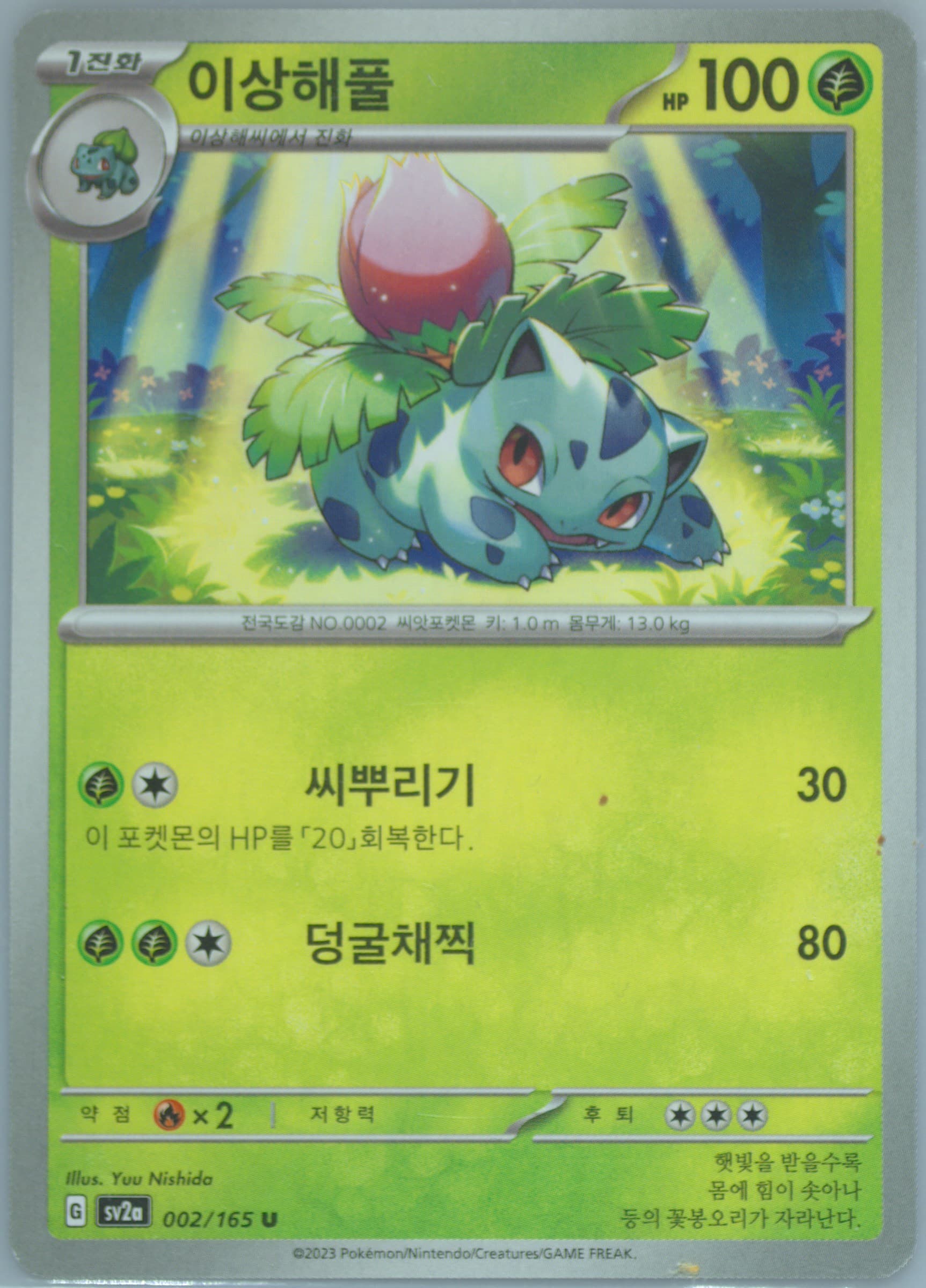 Ivysaur (002) 2023 Pokemon Korean Sv2a-Pokemon 151