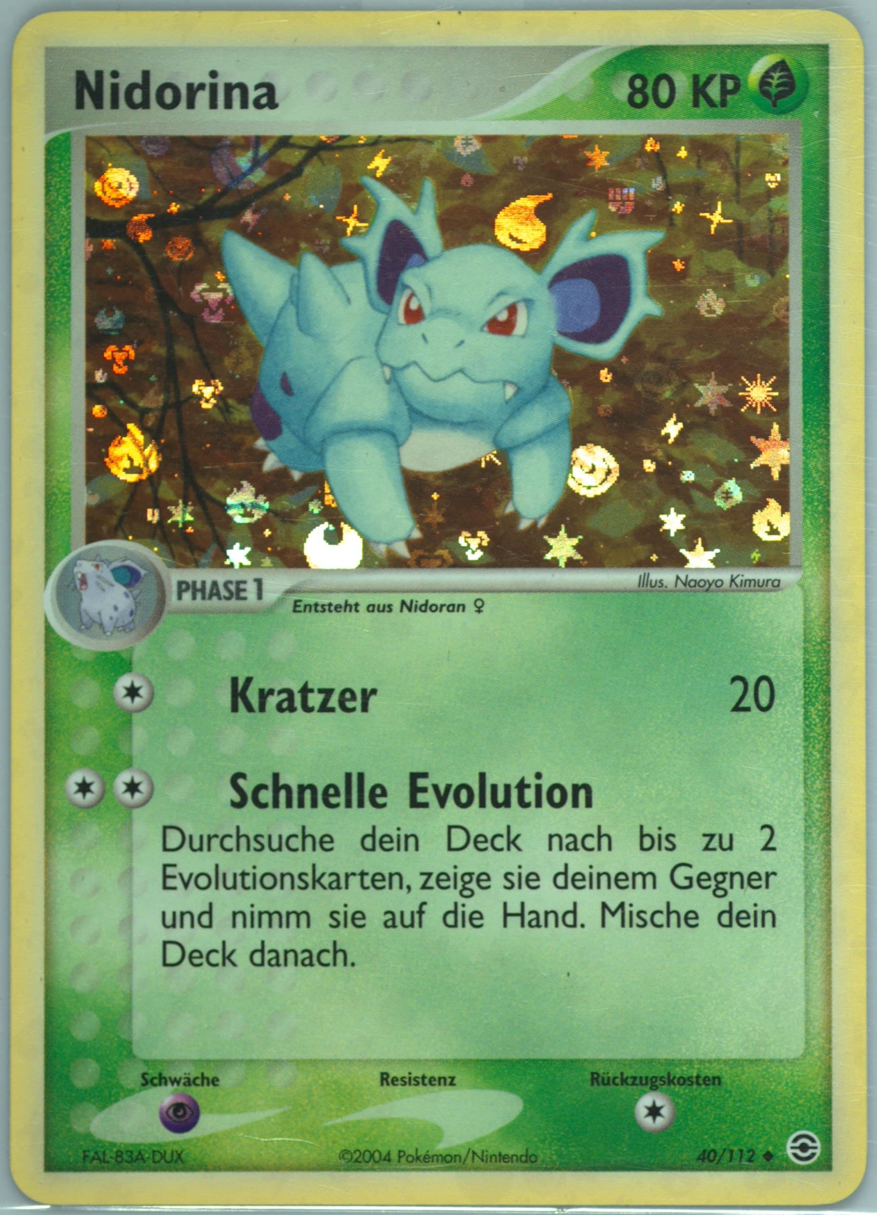 Nidorina-Reverse Foil German (40) 2004 Pokemon EX Fire Red & Leaf Green