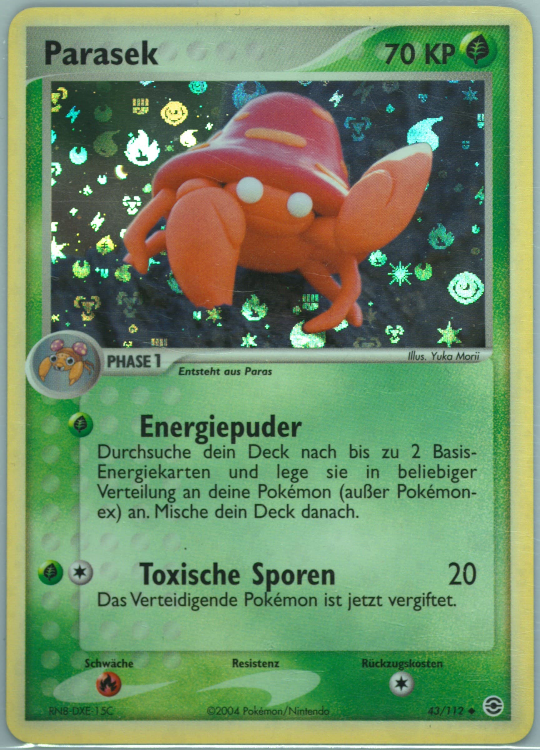 Parasek-Reverse Foil German (43) 2004 Pokemon EX Fire Red & Leaf Green