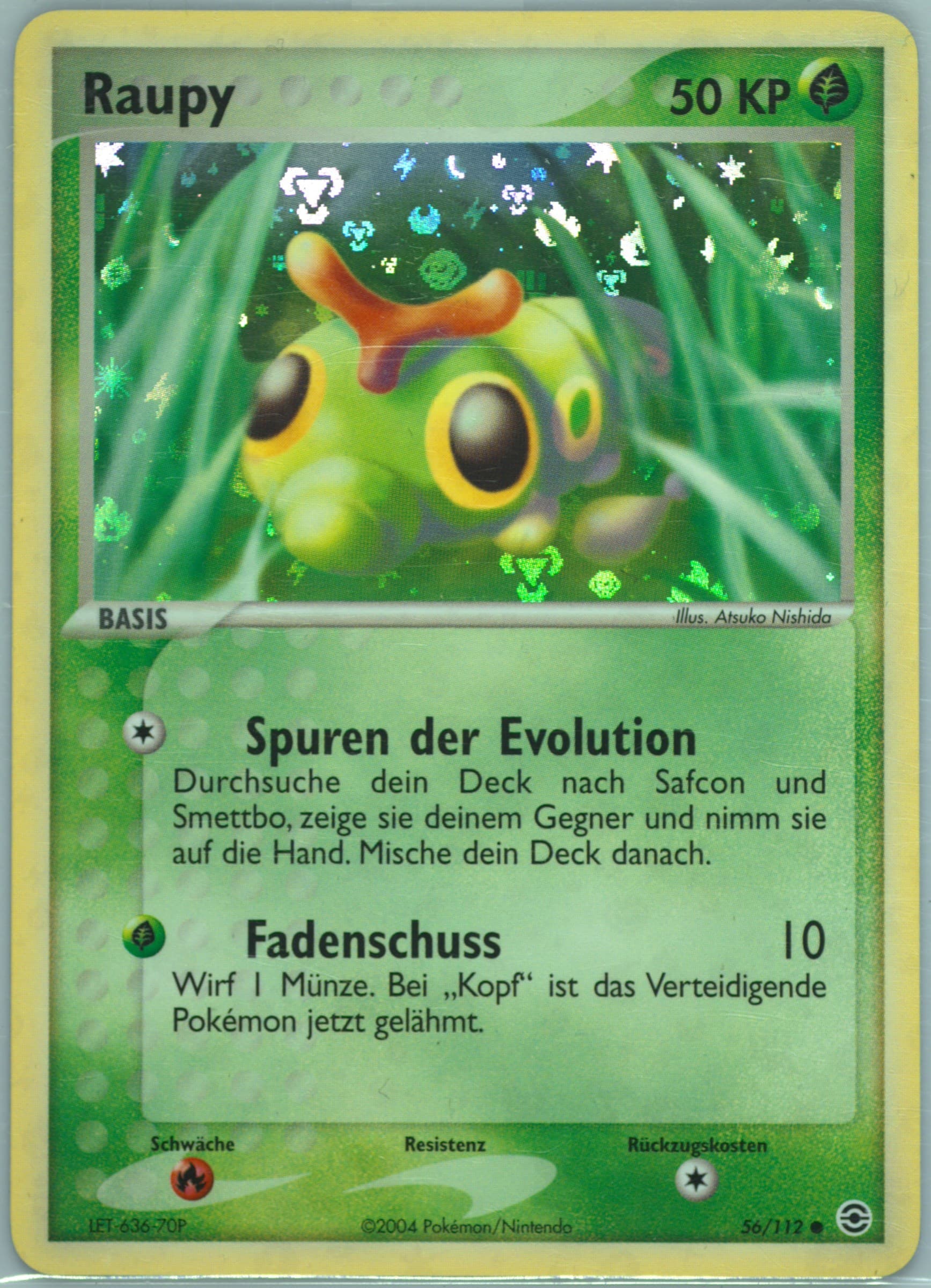 Raupy-Reverse Foil German (56) 2004 Pokemon EX Fire Red & Leaf Green
