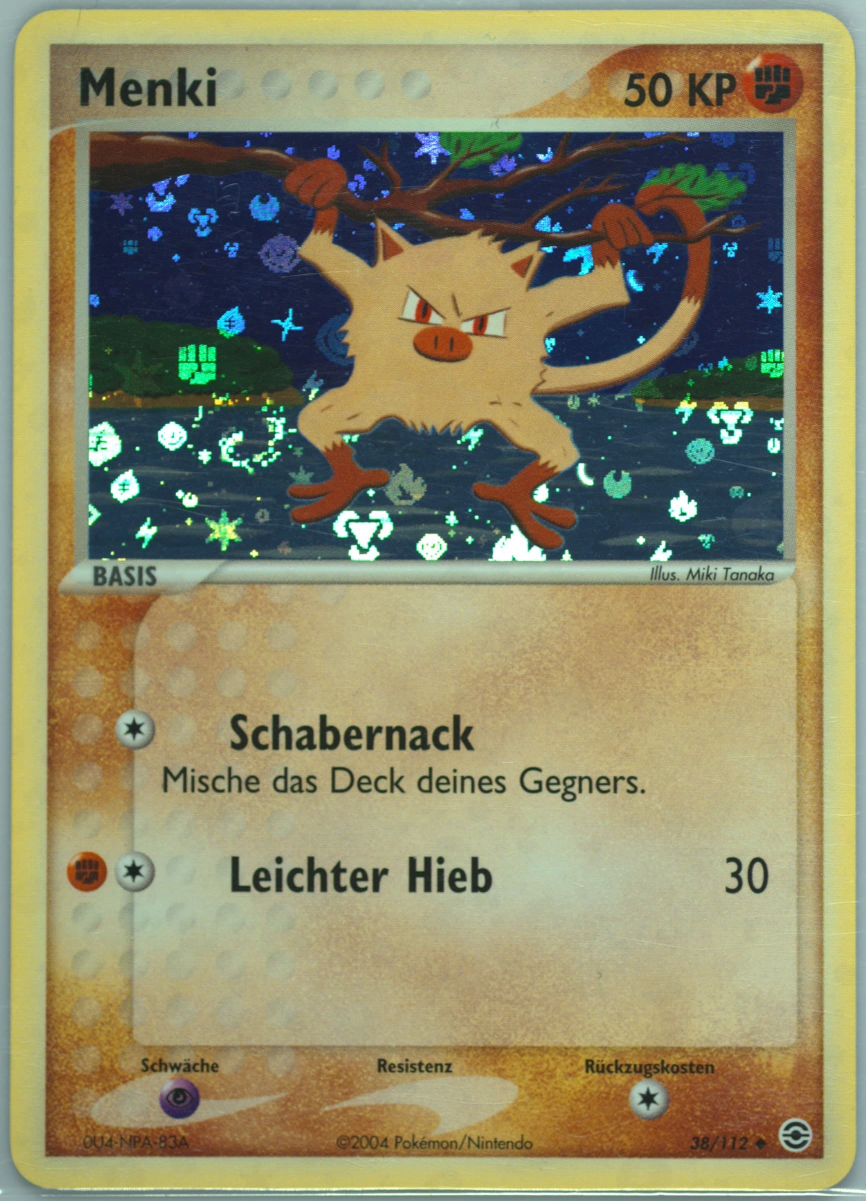 Menki-Reverse Foil German (38) 2004 Pokemon EX Fire Red & Leaf Green