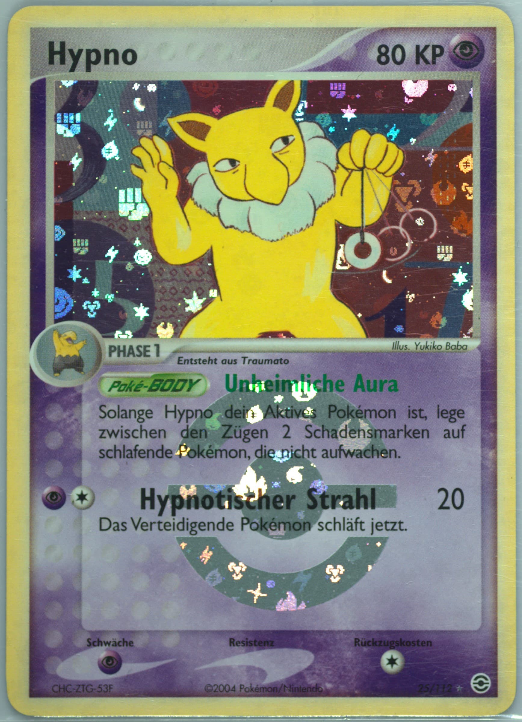 Hypno-Reverse Foil German (25) 2004 Pokemon EX Fire Red & Leaf Green