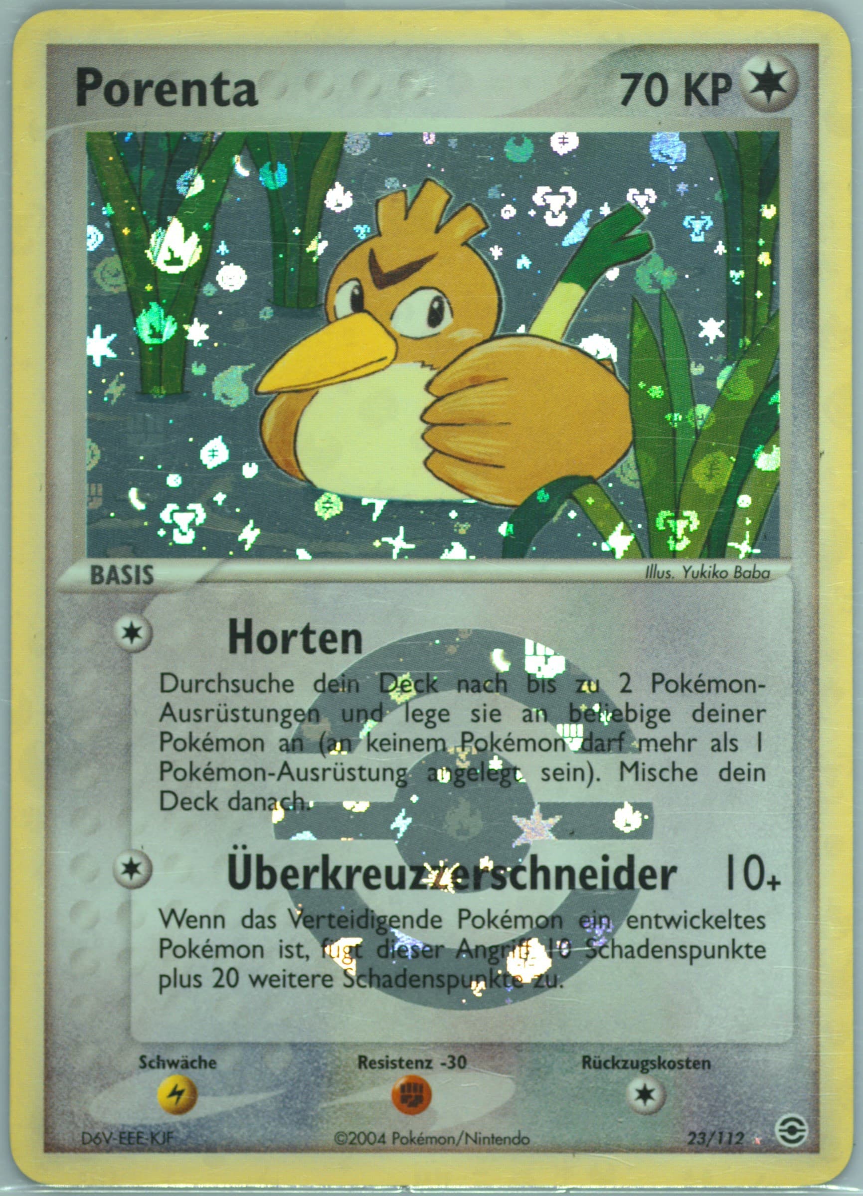 Porenta-Reverse Foil German (23) 2004 Pokemon EX Fire Red & Leaf Green