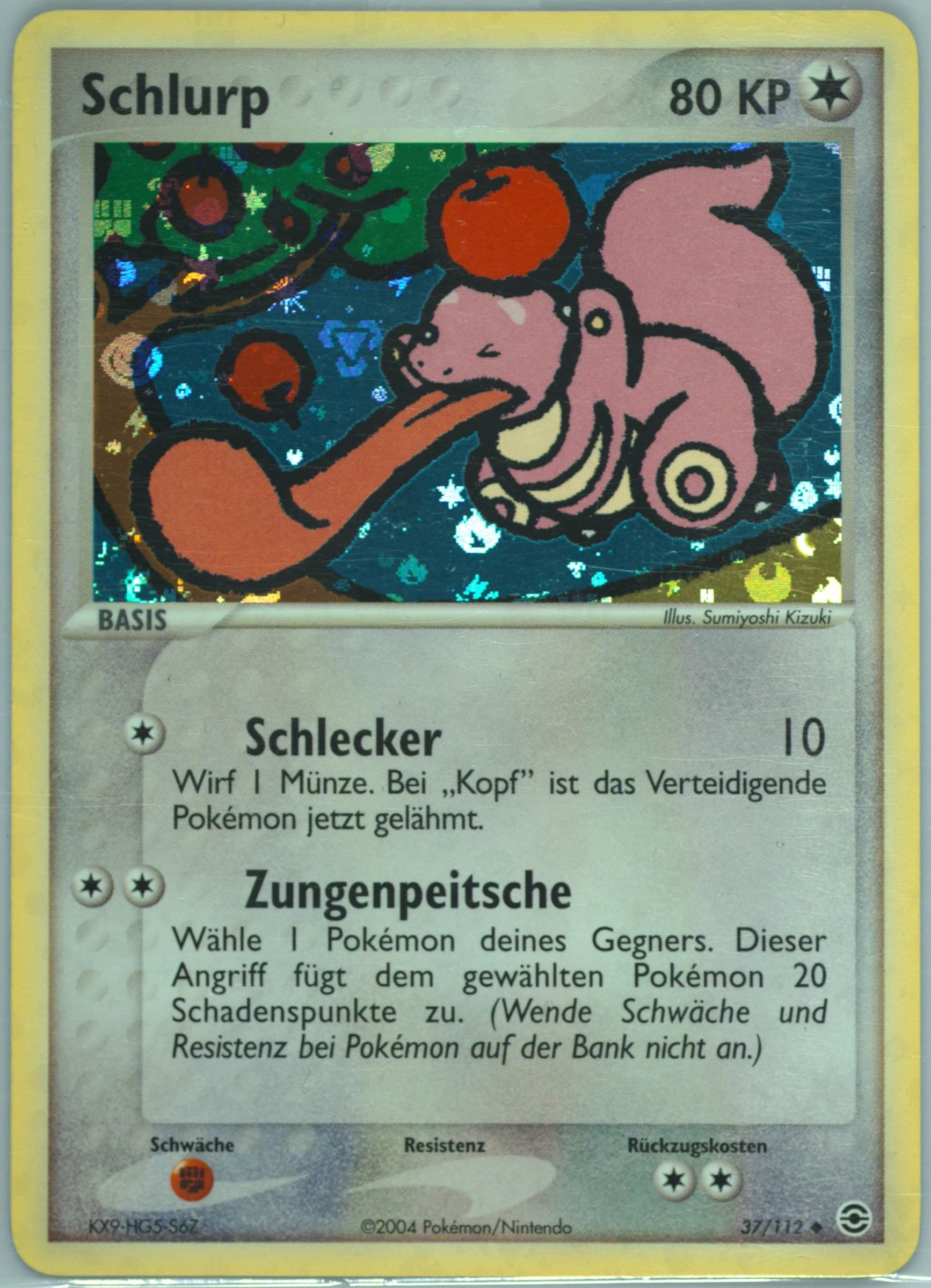 Schlurp-Reverse Foil German (37) 2004 Pokemon EX Fire Red & Leaf Green