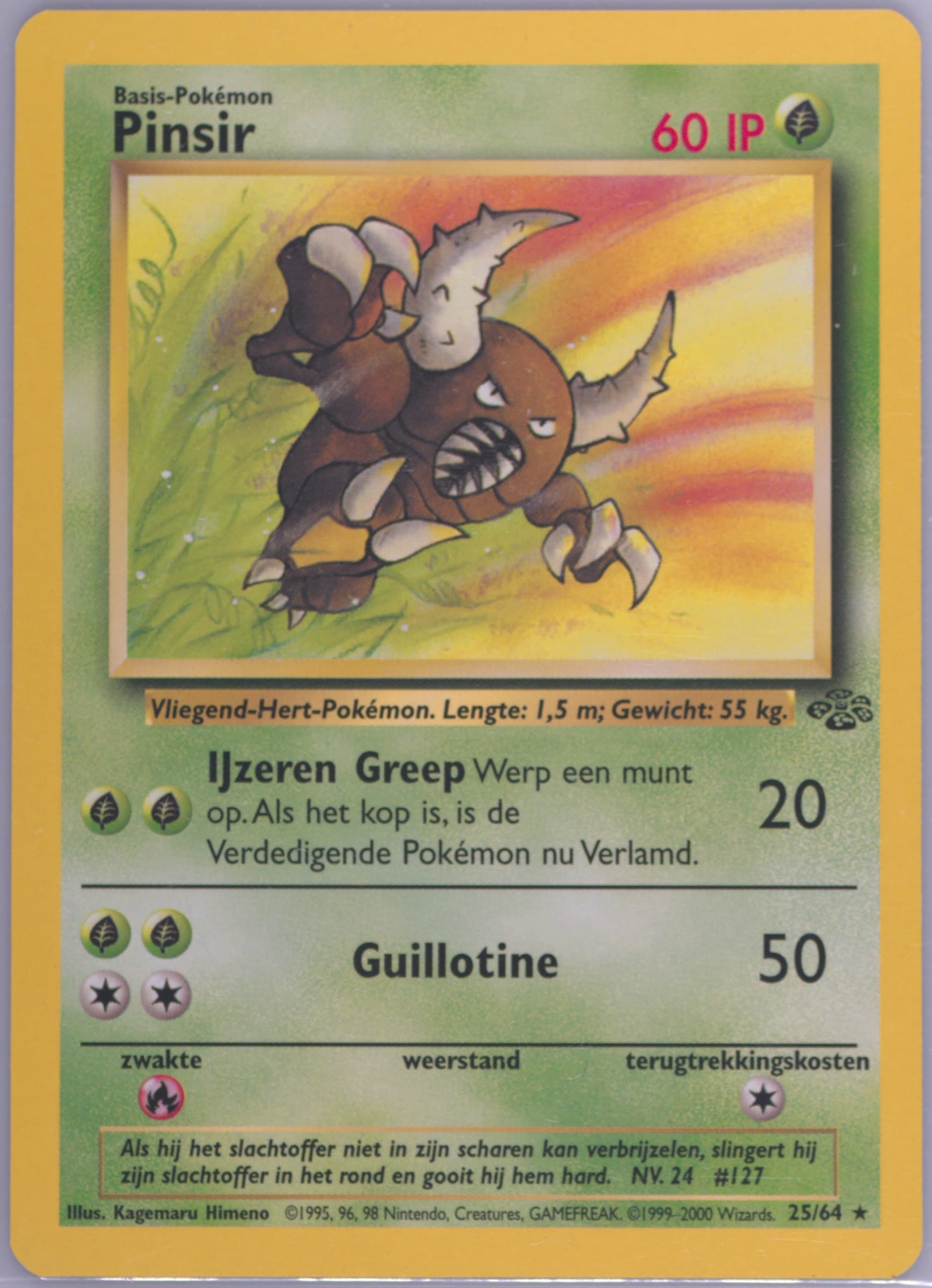 Pinsir (25) 2000 Pokemon Dutch Jungle