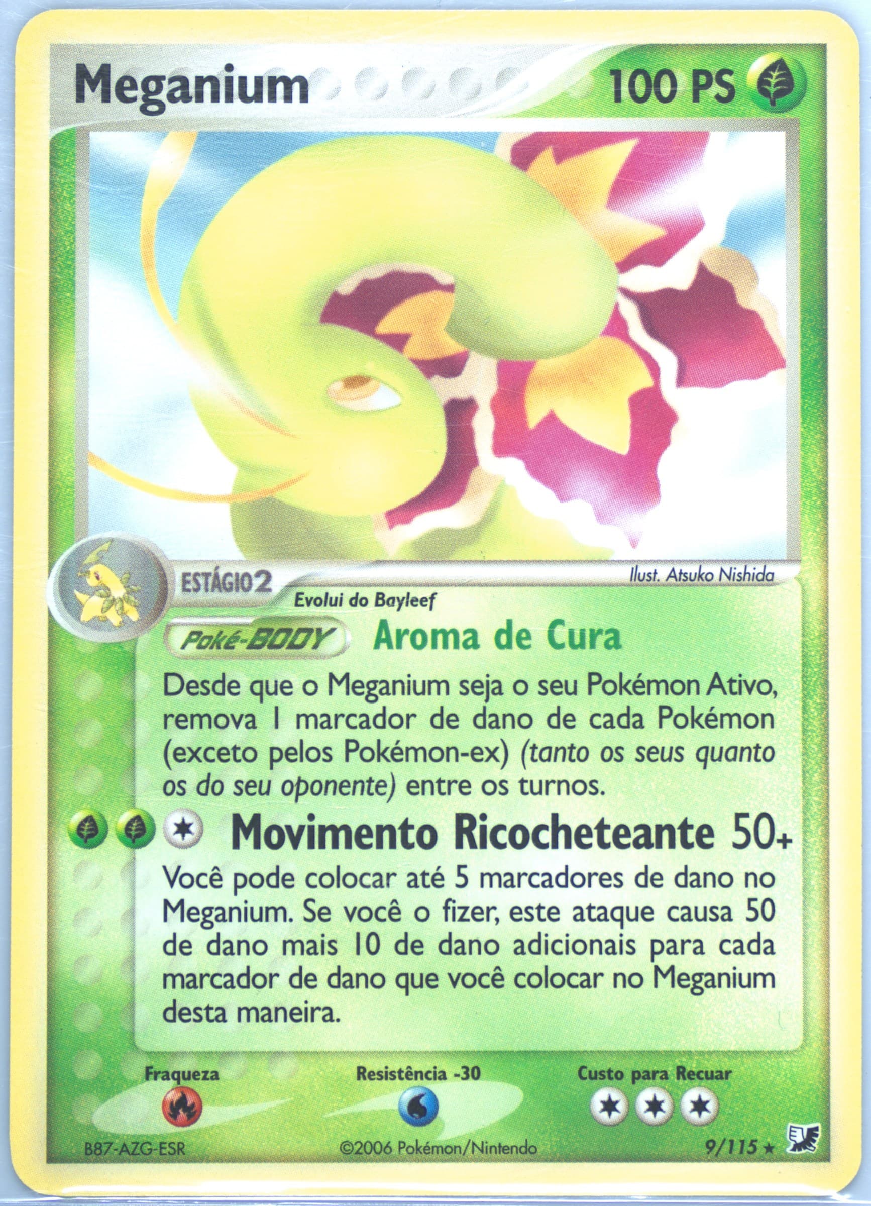 Meganium Promo (9) 2006 Pokemon Portuguese EX Unseen Forces
