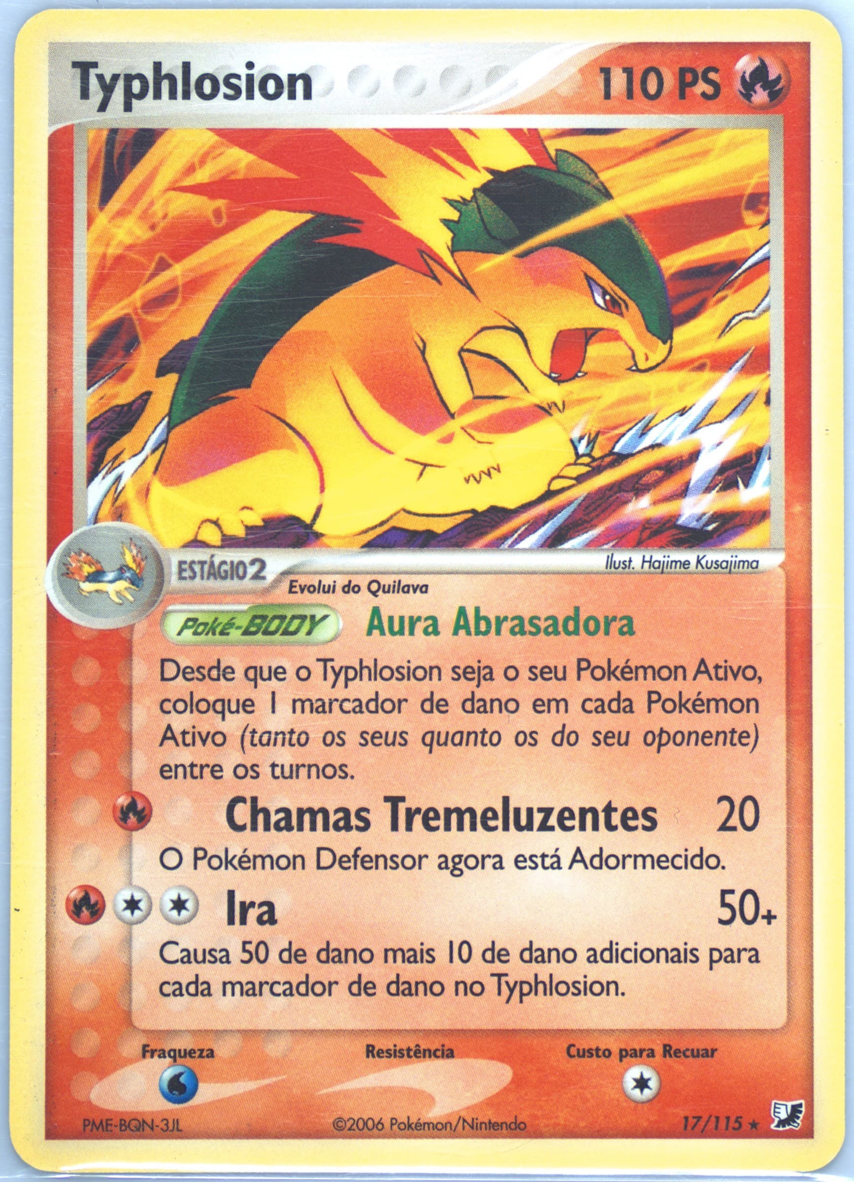 Typhlosion Promo (17) 2006 Pokemon Portuguese EX Unseen Forces