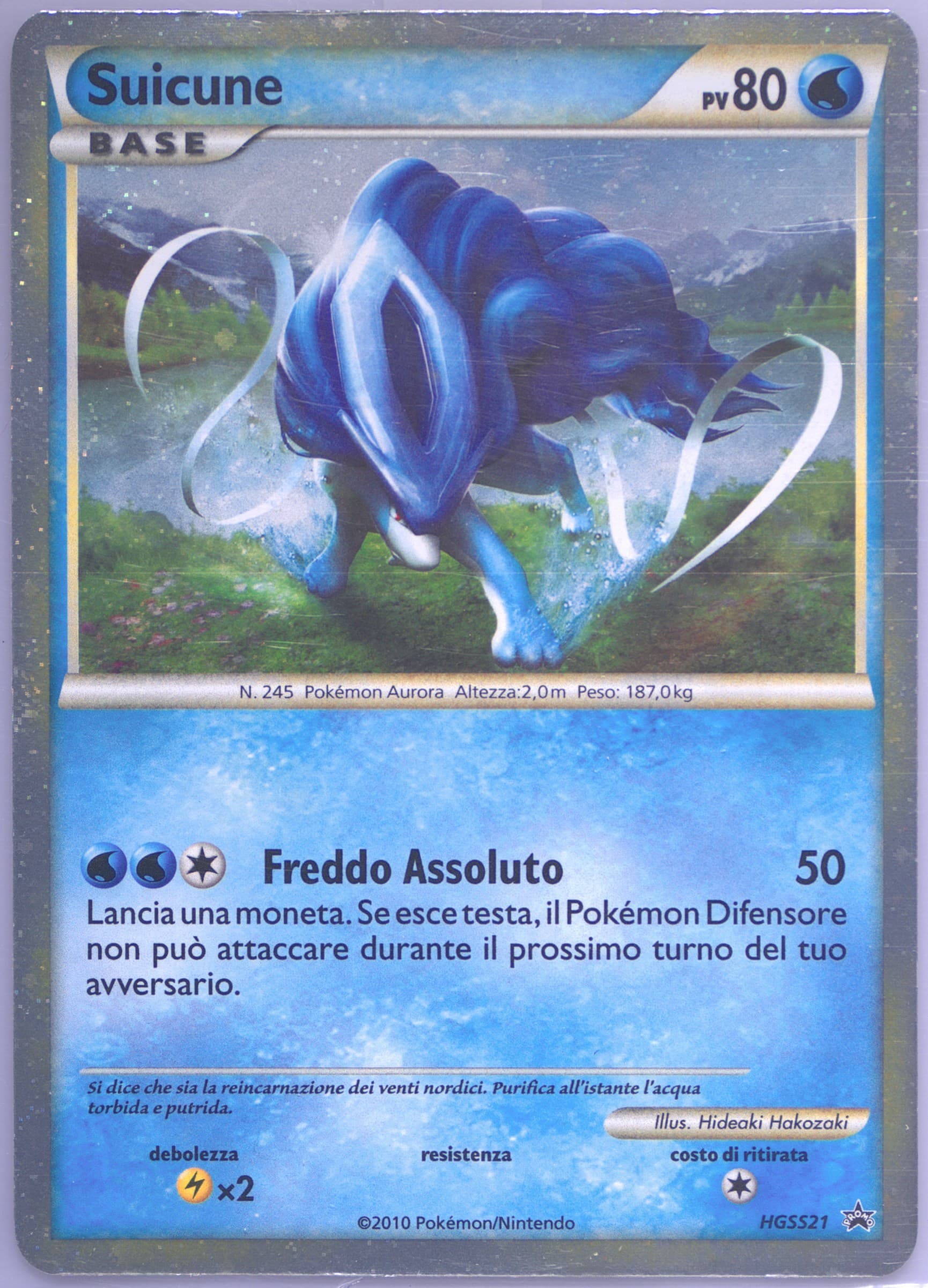 Suicune-Holo Italian (HGSS21) 2010 Pokemon Heartgold & Soulsilver Promo