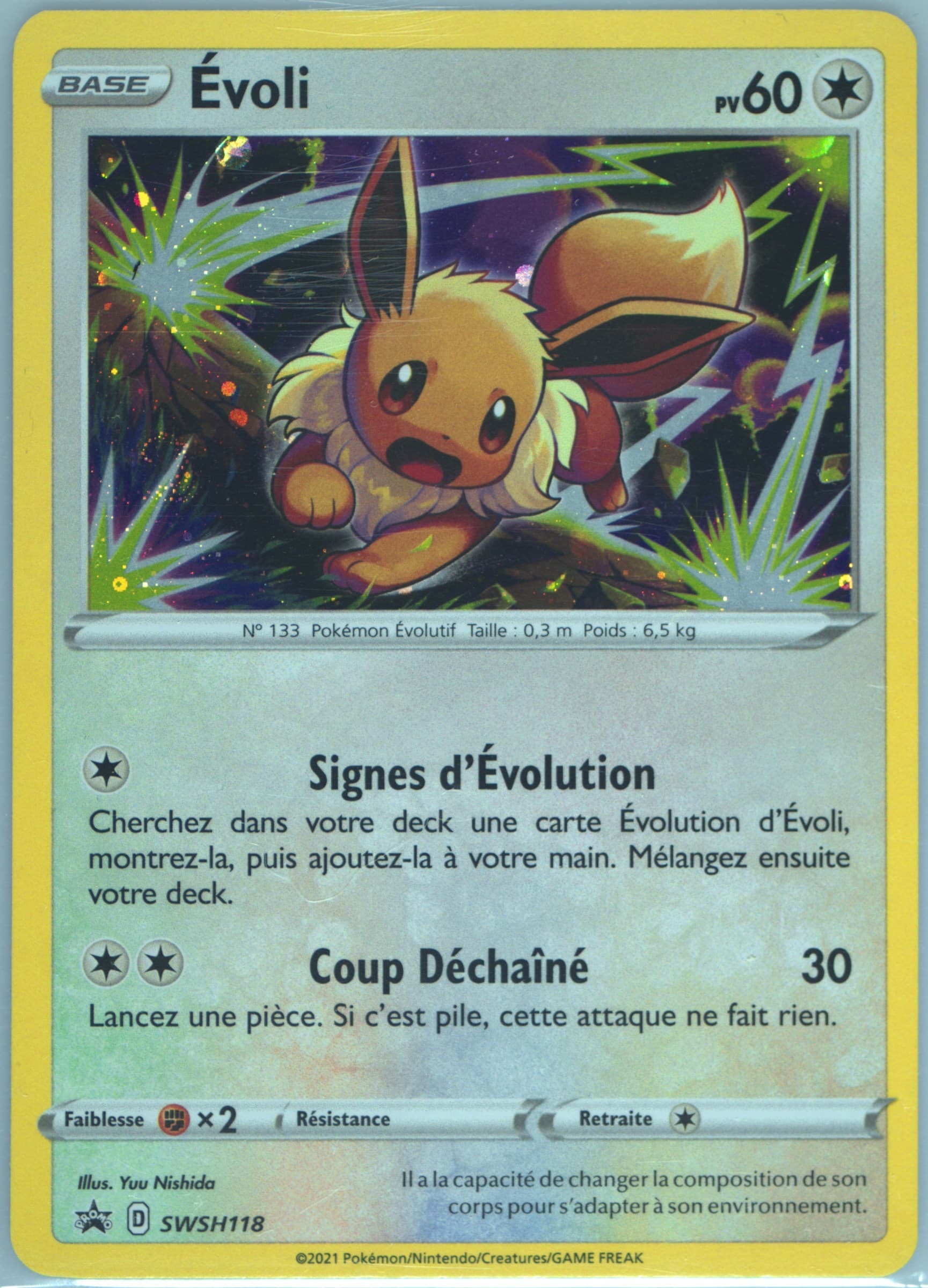 Evoli-Holo Chilling Reign Three Pack Blisters-French (118) 2021 Pokemon Swsh Black Star Promo