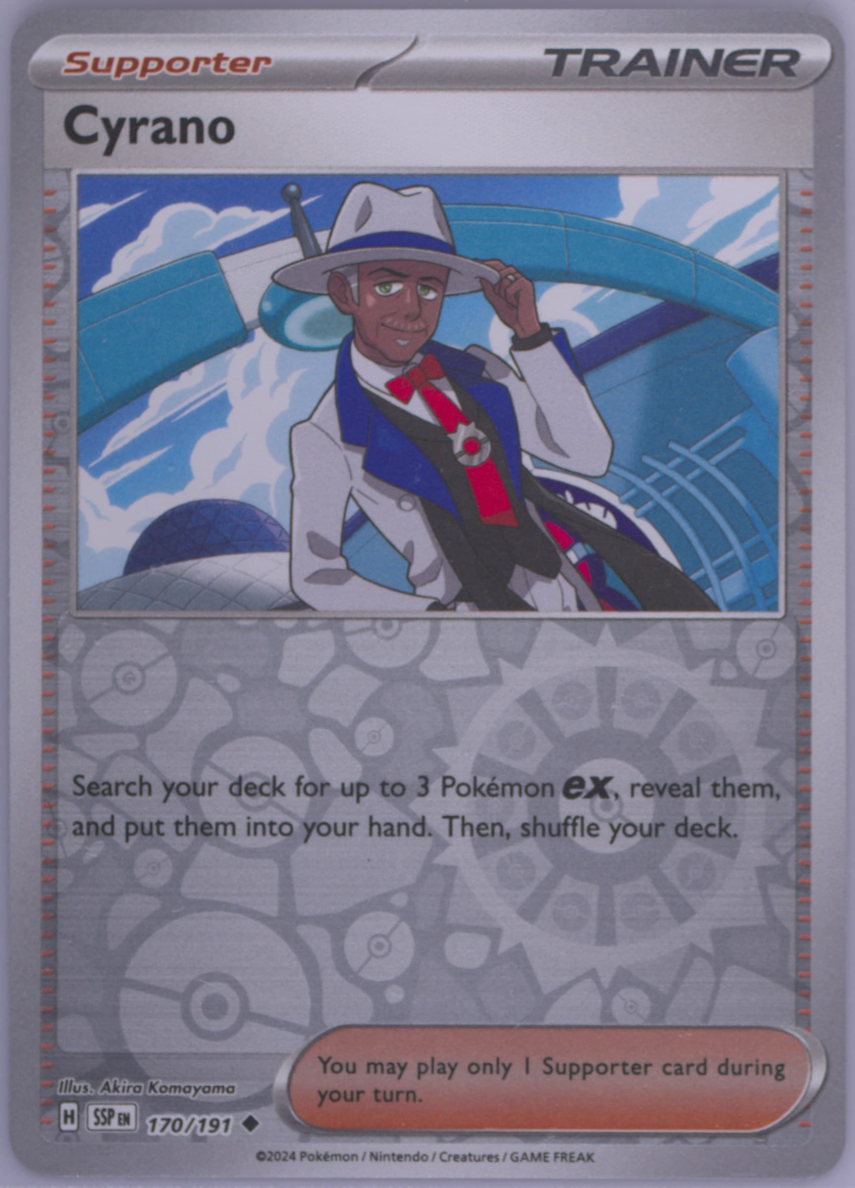 Cyrano Reverse Holo (170) 2024 Pokemon Ssp EN-Surging Sparks