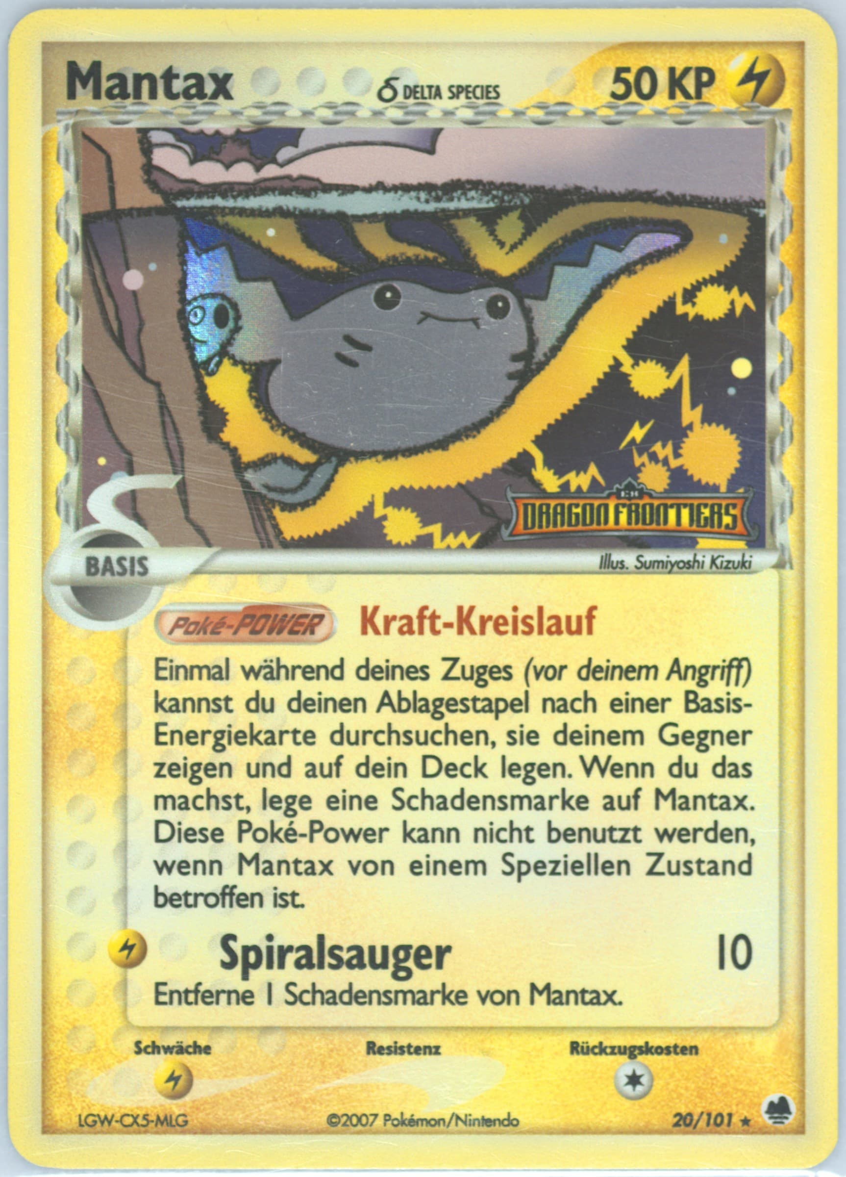 Mantax-Reverse Foil German (20) 2006 Pokemon EX Dragon Frontiers