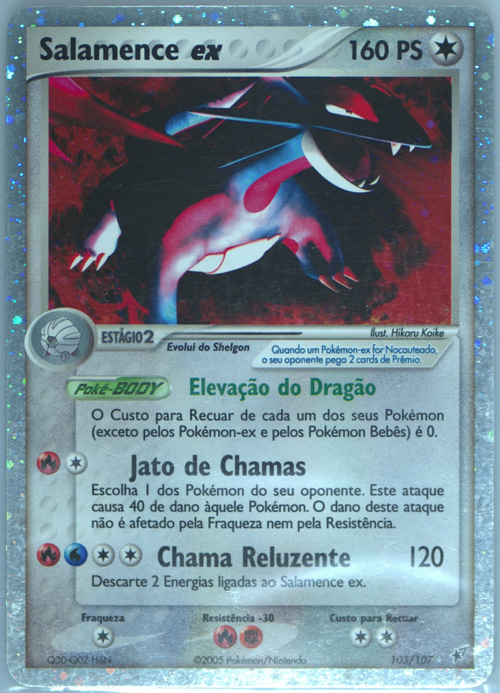 Salamence EX-Holo Portuguese (103) 2005 Pokemon EX Deoxys