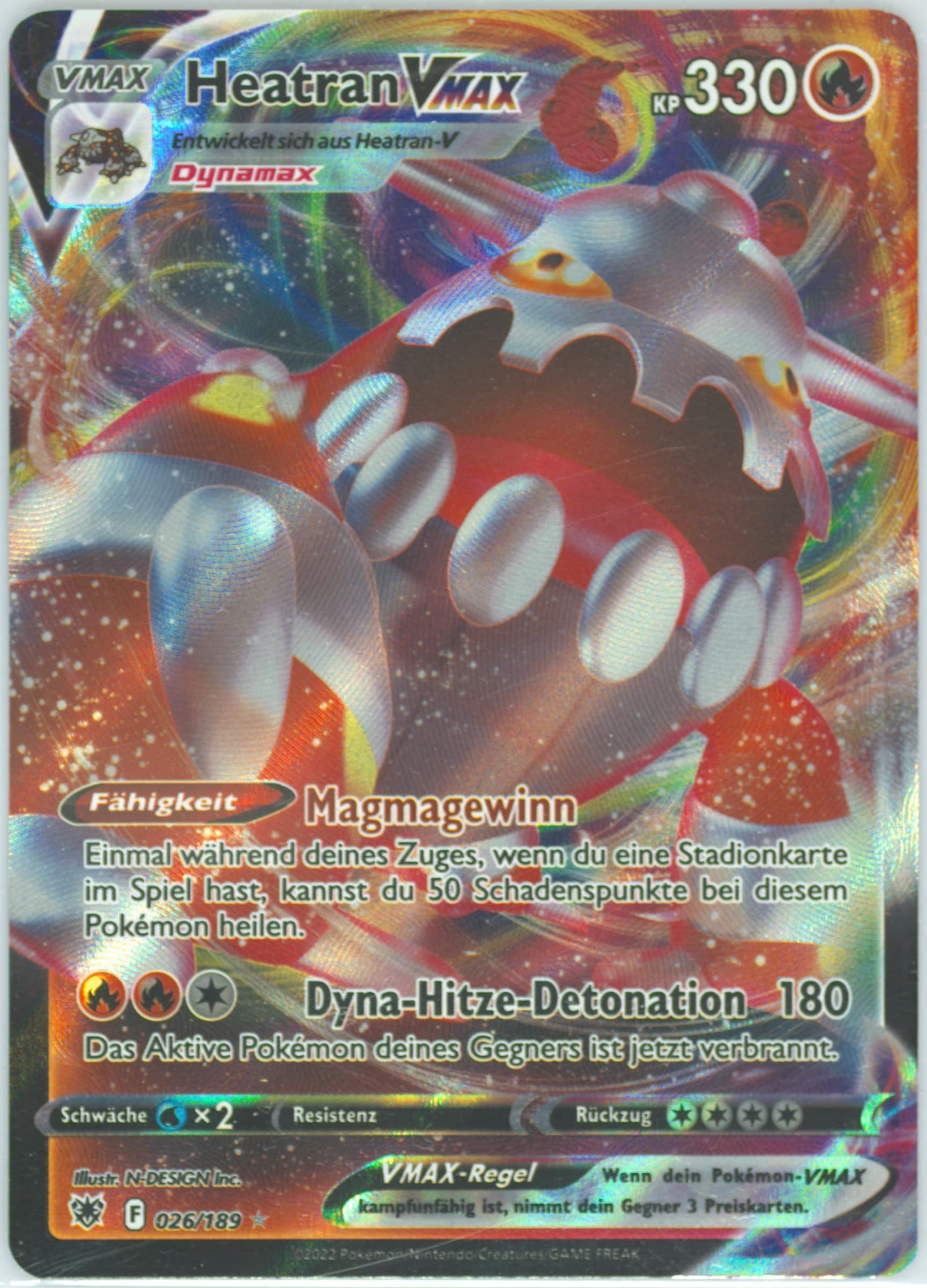 Full Art/Heatran Vmax German (026) 2022 Pokemon Sword & Shield Astral Radiance