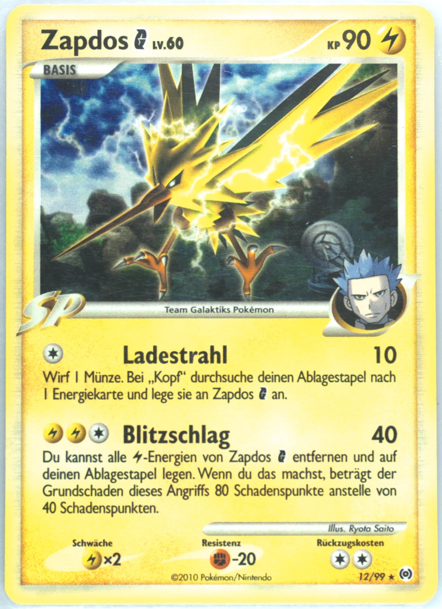 Zapdos G-Holo (12) 2010 Pokemon Platinum Arceus German