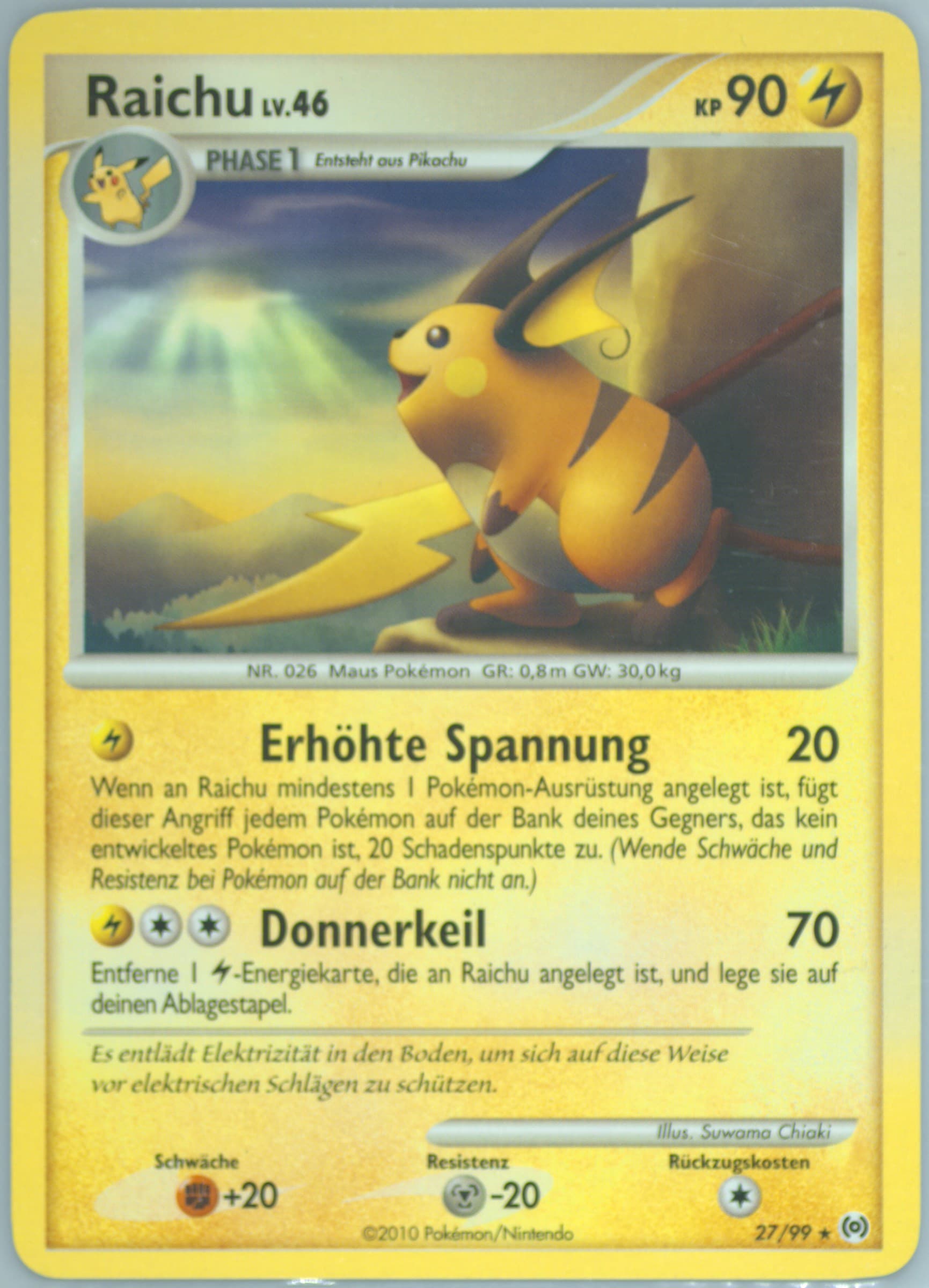 Raichu (27) 2010 Pokemon Platinum Arceus German